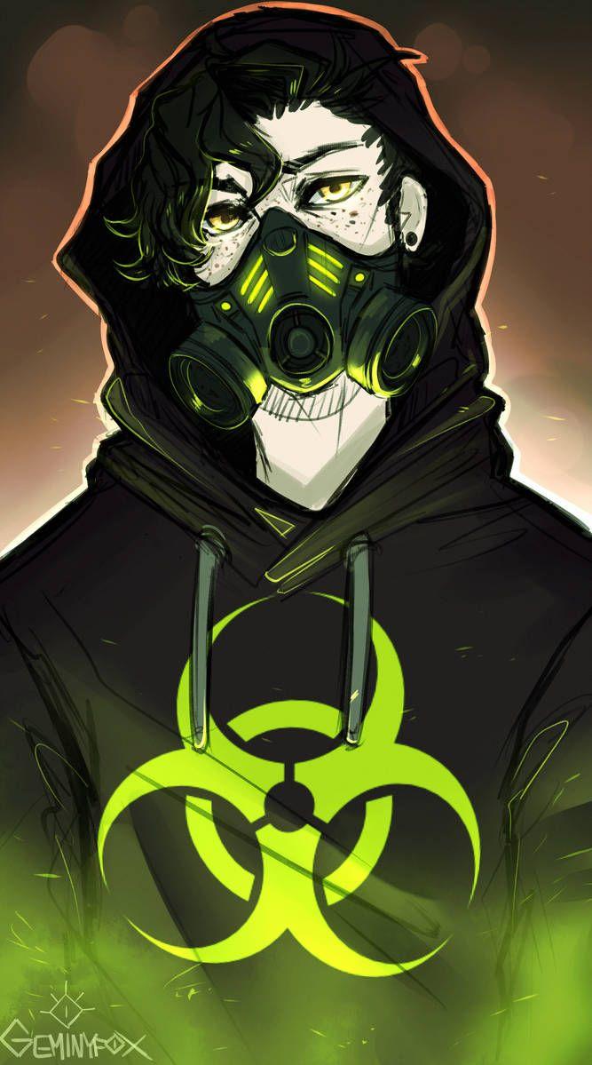 667x1199 Toxic (speedpaint) by Gem1ny. Gas mask art, Anime drawings boy, Character art