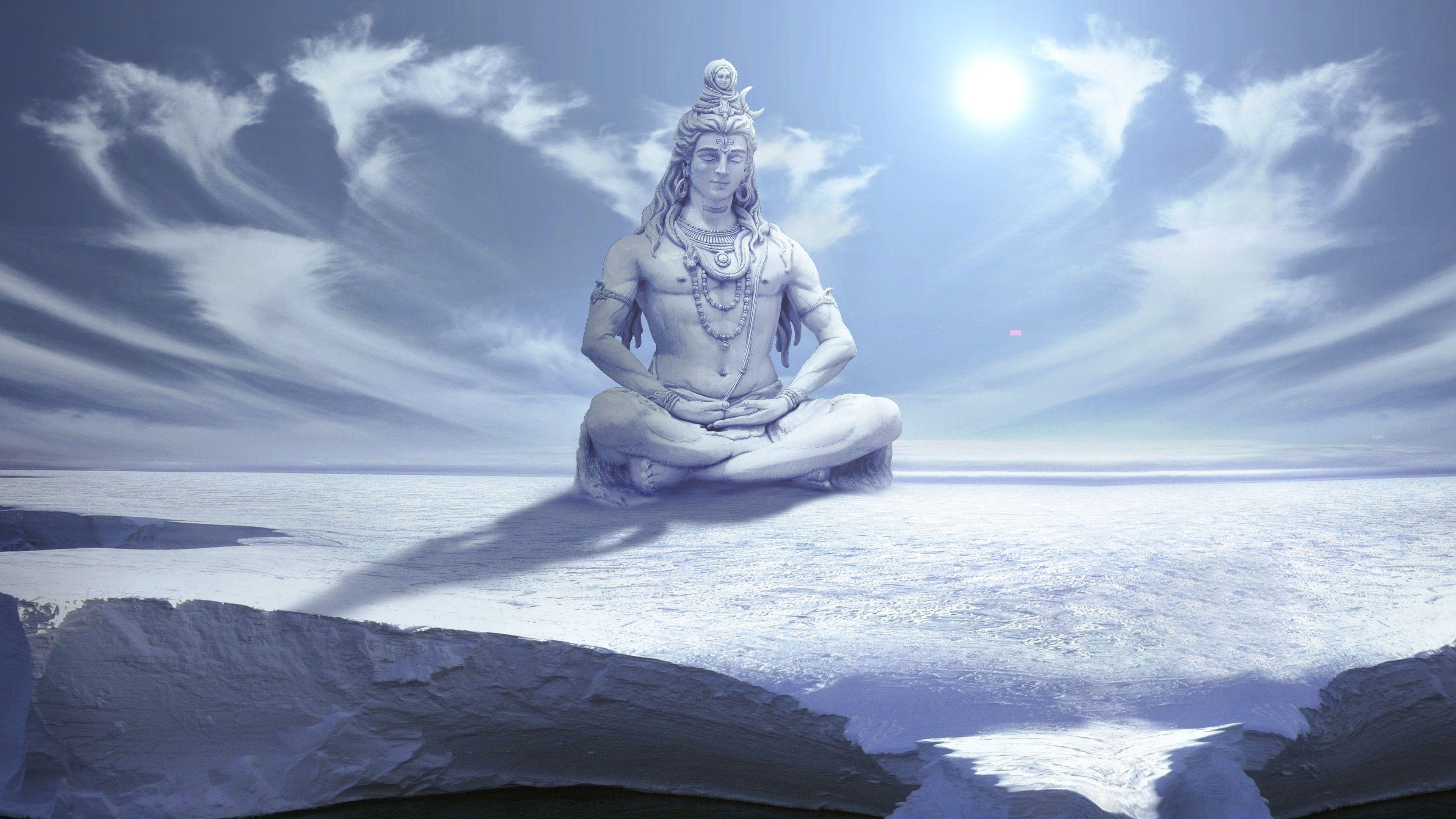 3840x2160 Lord Shiva Deskk Wallpaper