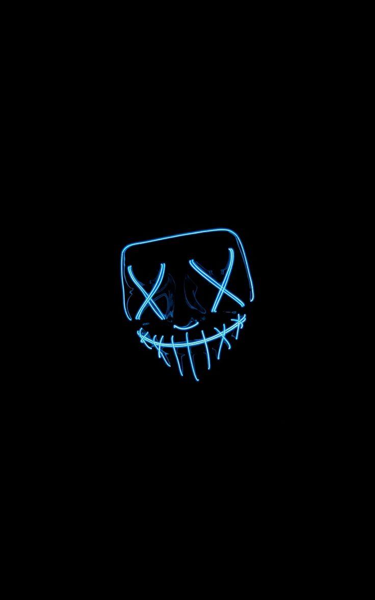 736x1177 Wallpaper neon darkness mask dark. Pastel cameras, Pastel aesthetic, Neon