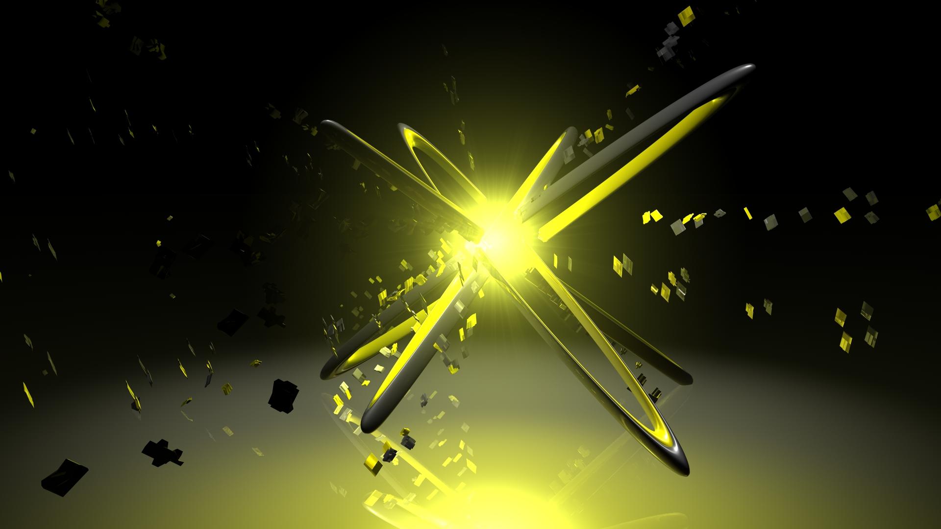 1920x1080 Black Yellow Wallpaper