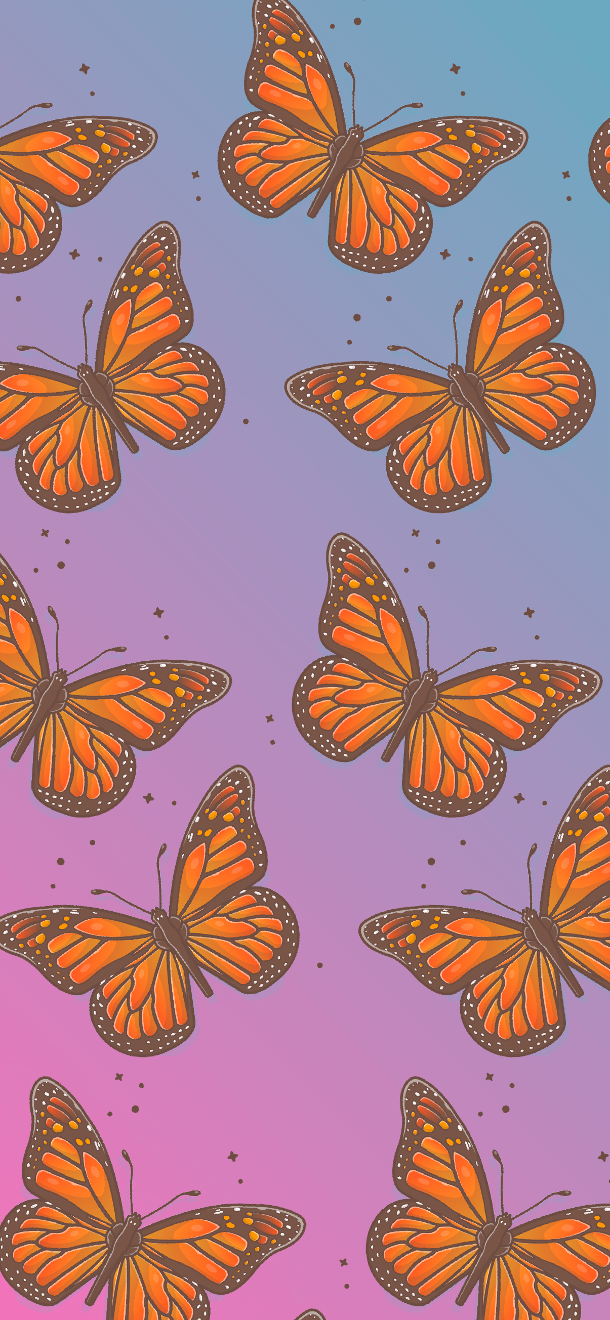 1205x2609 Butterfly pattern wallpaper aesthetic. WallpaperiZe Quality Phone Wallpaper