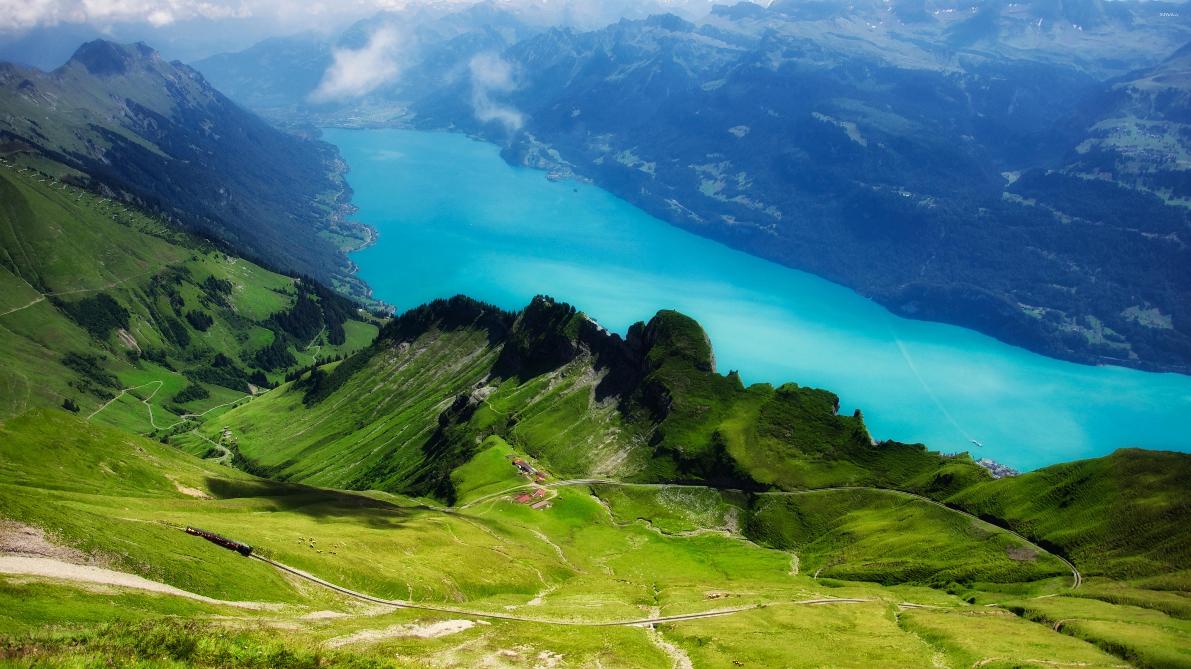 3840x2160 Amazing blue Lake Brienz wallpaper wallpaper