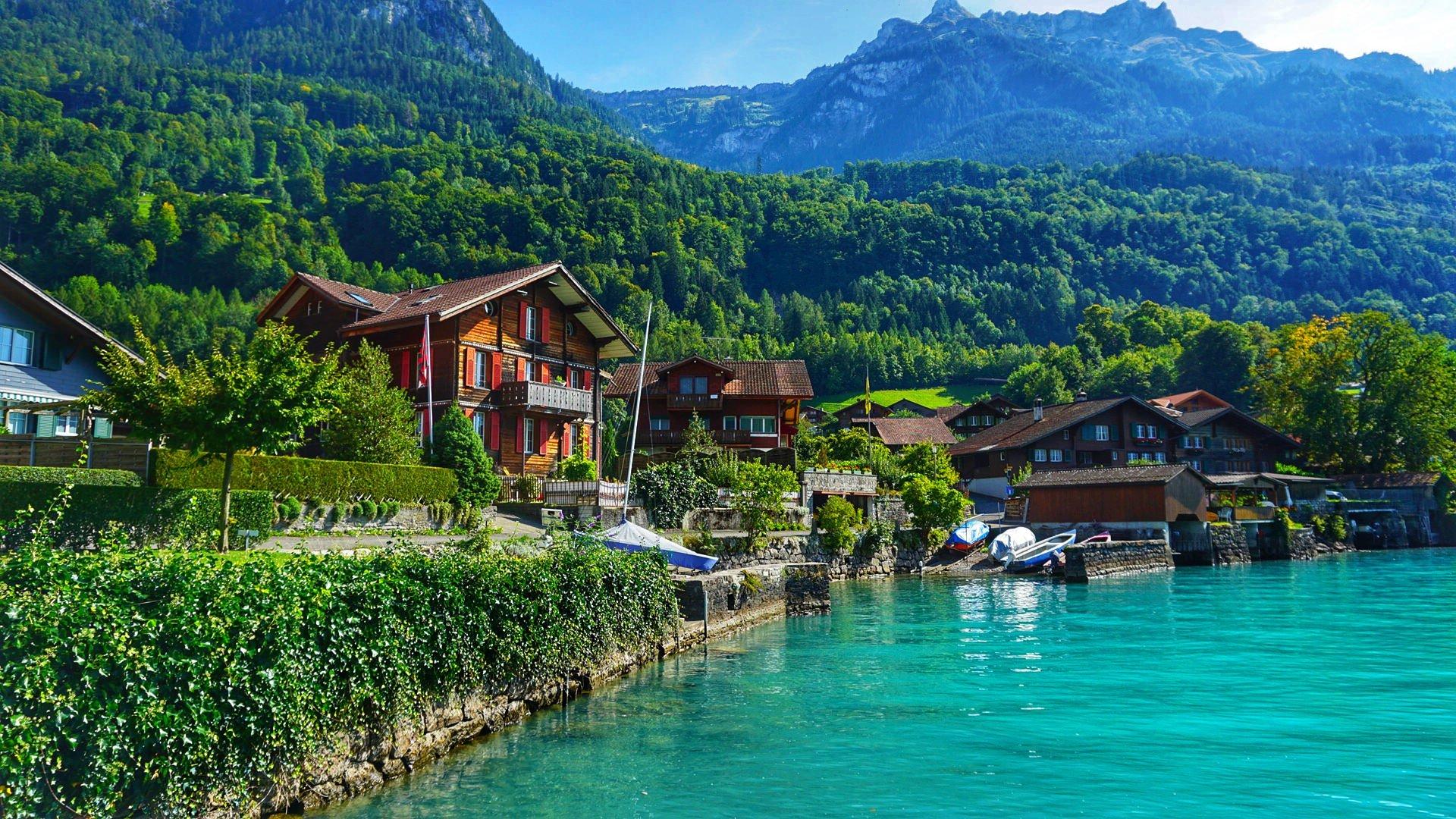 1920x1080 Places to Visit on Lake Brienz, Switzerland