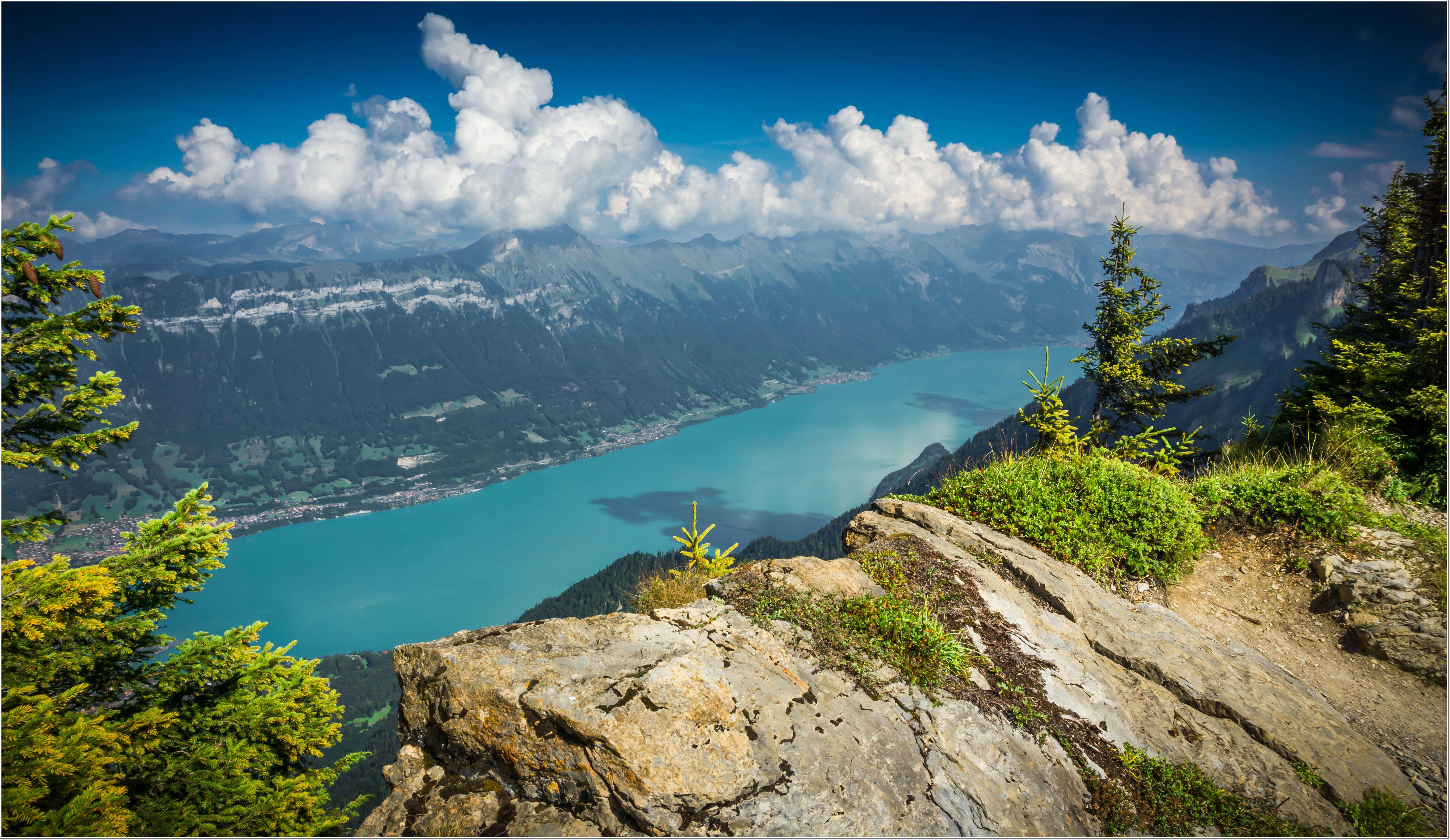 6018x3487 Photo Lake Brienz Switzerland river picture on Fonwall
