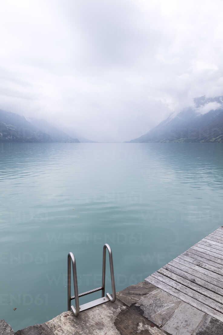 737x1106 Scenic view of Lake Brienz during winter