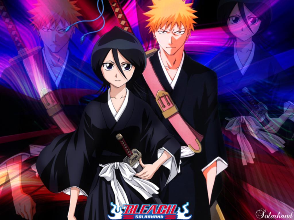 1024x768 Bleach ichigo and rukia wallpaper
