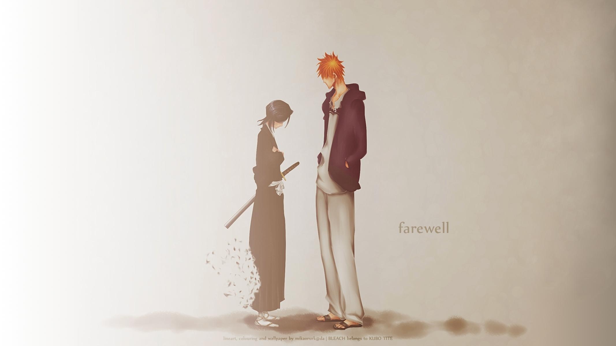 2134x1200 bleach, Kurosaki, Ichigo, Alternative, Art, Kuchiki, Rukia Wallpaper HD / Desktop and Mobile Background