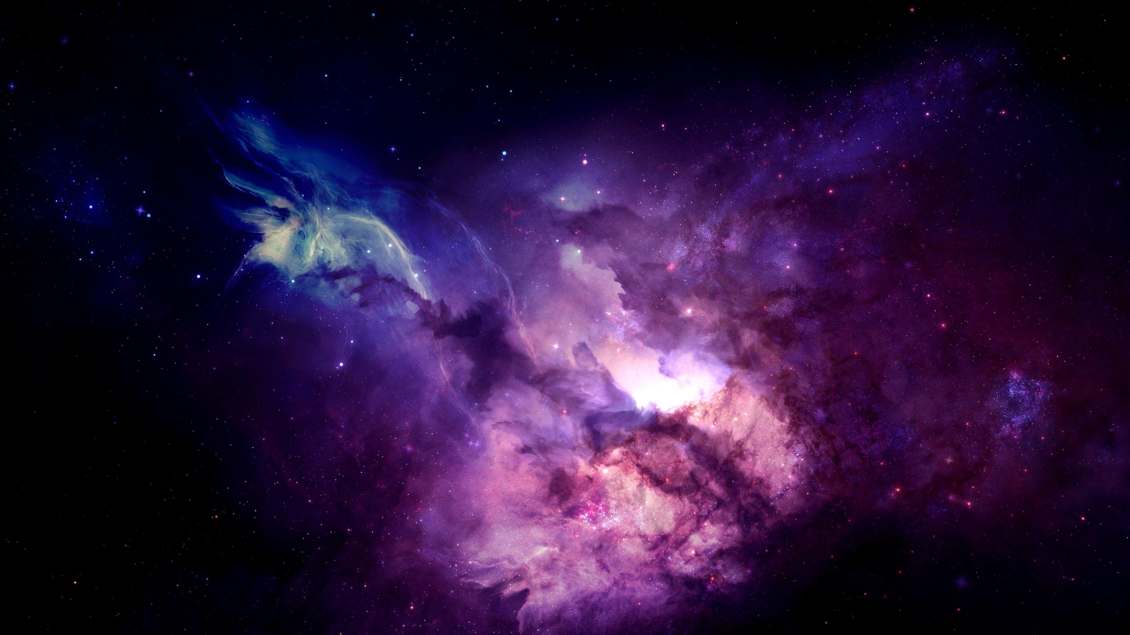3840x2160 Space Wallpaper 4K Mac Trick. Wallpaper de nebulosa, Papel de parede galáxia roxa, Planetas