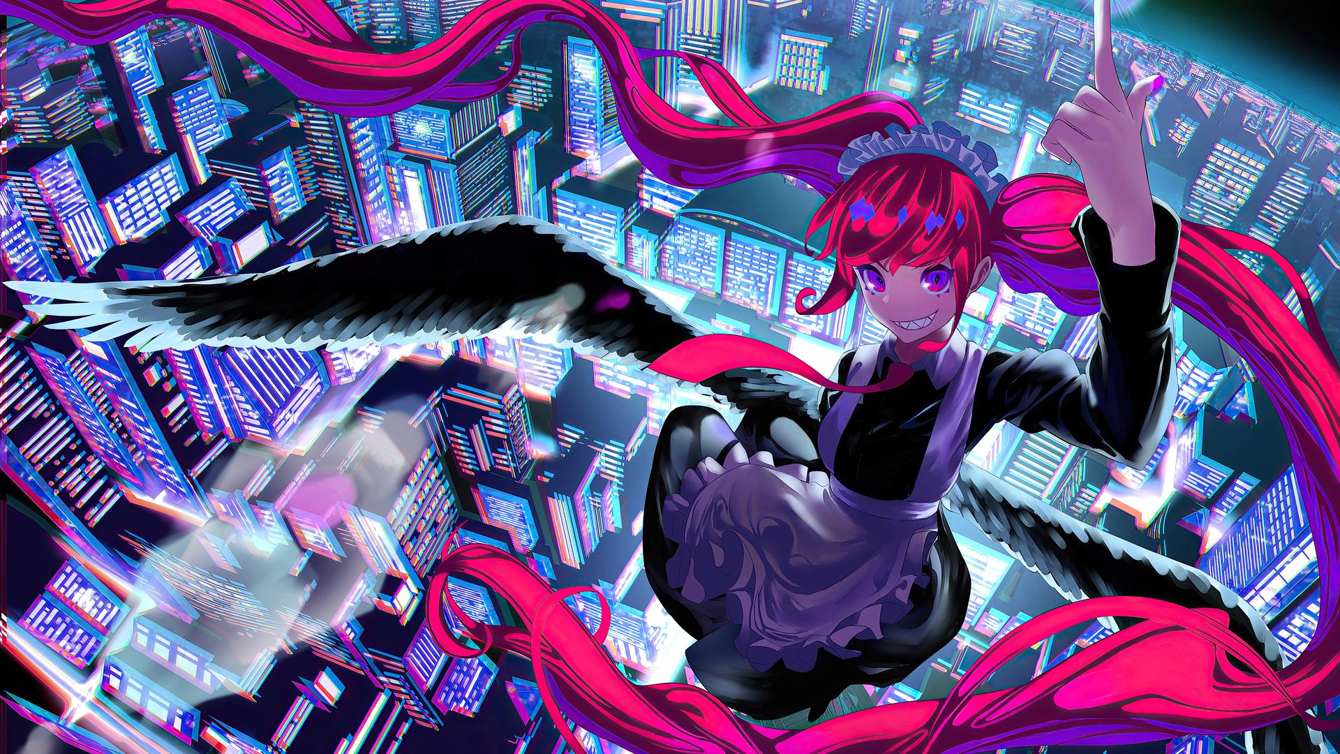 1920x1080 Crazy Heights Anime Girl Laptop Full HD 1080P HD 4k Wallpaper, Image, Background, Photo and Picture