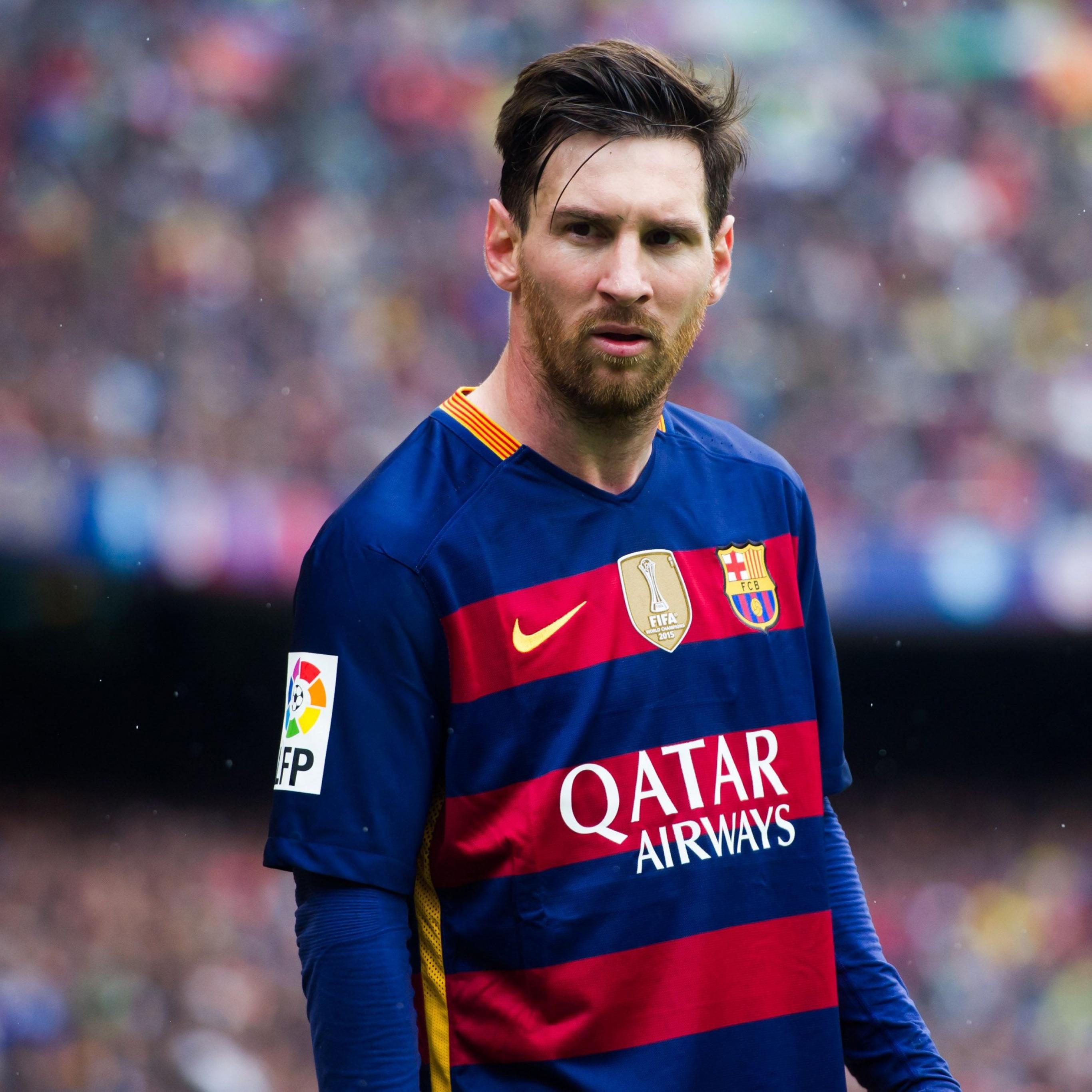 2732x2732 Lionel Messi Wallpaper 4K, Football player, Argentinian, FC Barcelona, Sports