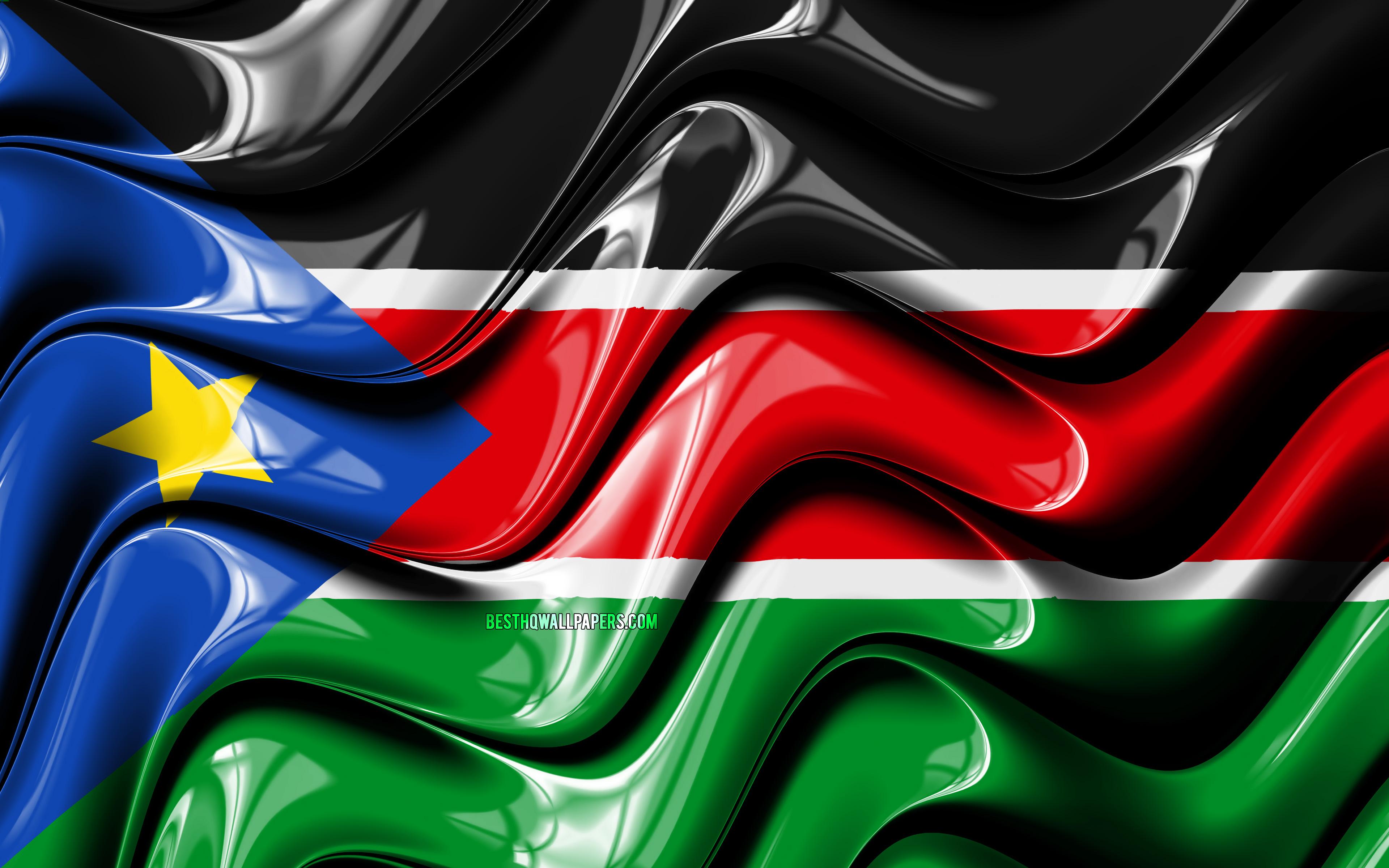3840x2400 Download wallpaper South Sudan flag, 4k, Africa, national symbols, Flag of South Sudan, 3D art, South Sudan, African countries, South Sudan 3D flag for desktop with resolution 3840x2400. High Quality HD picture