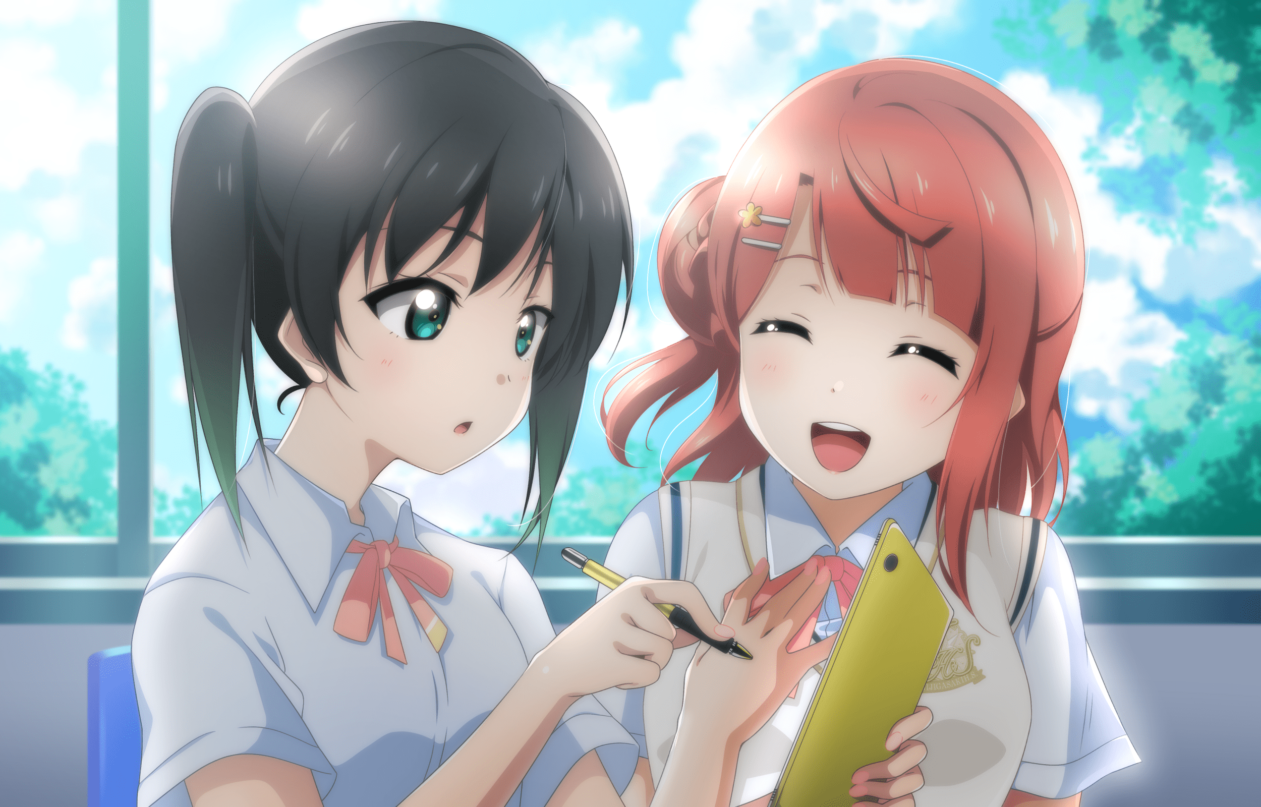 2500x1600 Download Ayumu Uehara Yu Takasaki Anime Love Live! Nijigasaki High School Idol Club HD Wallpaper by タ―ヨウx1600