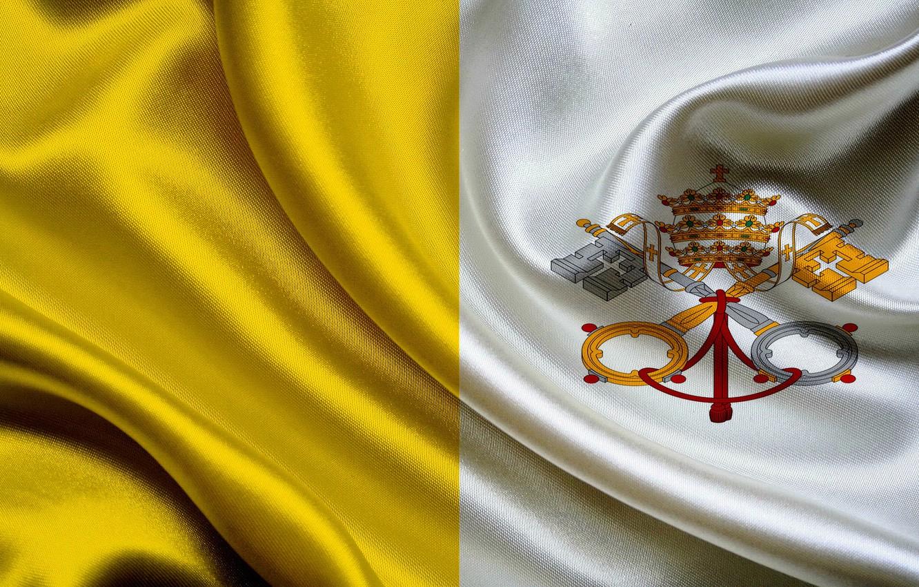 1332x850 Wallpaper flag, coat of arms, fon, flag, vatican, the Vatican, coat of arms image for desktop, section текстуры