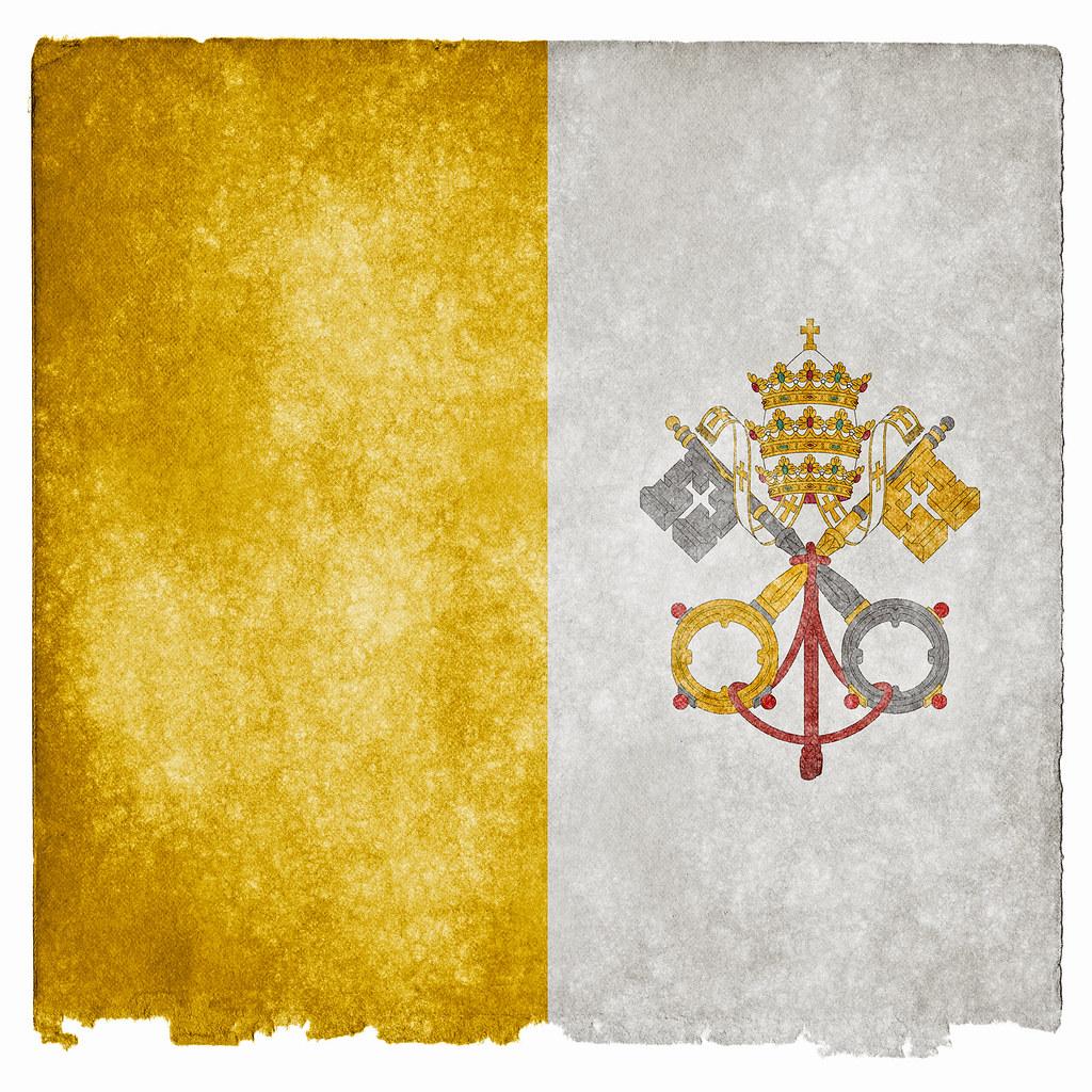 1024x1024 Vatican Grunge Flag. Grunge textured flag of Vatican City o