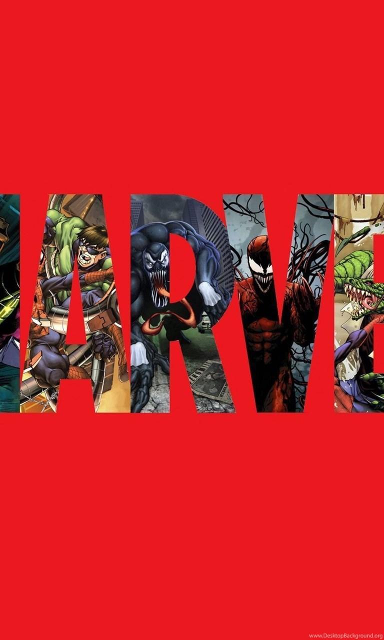 768x1280 Marvel Logo Desktop Background