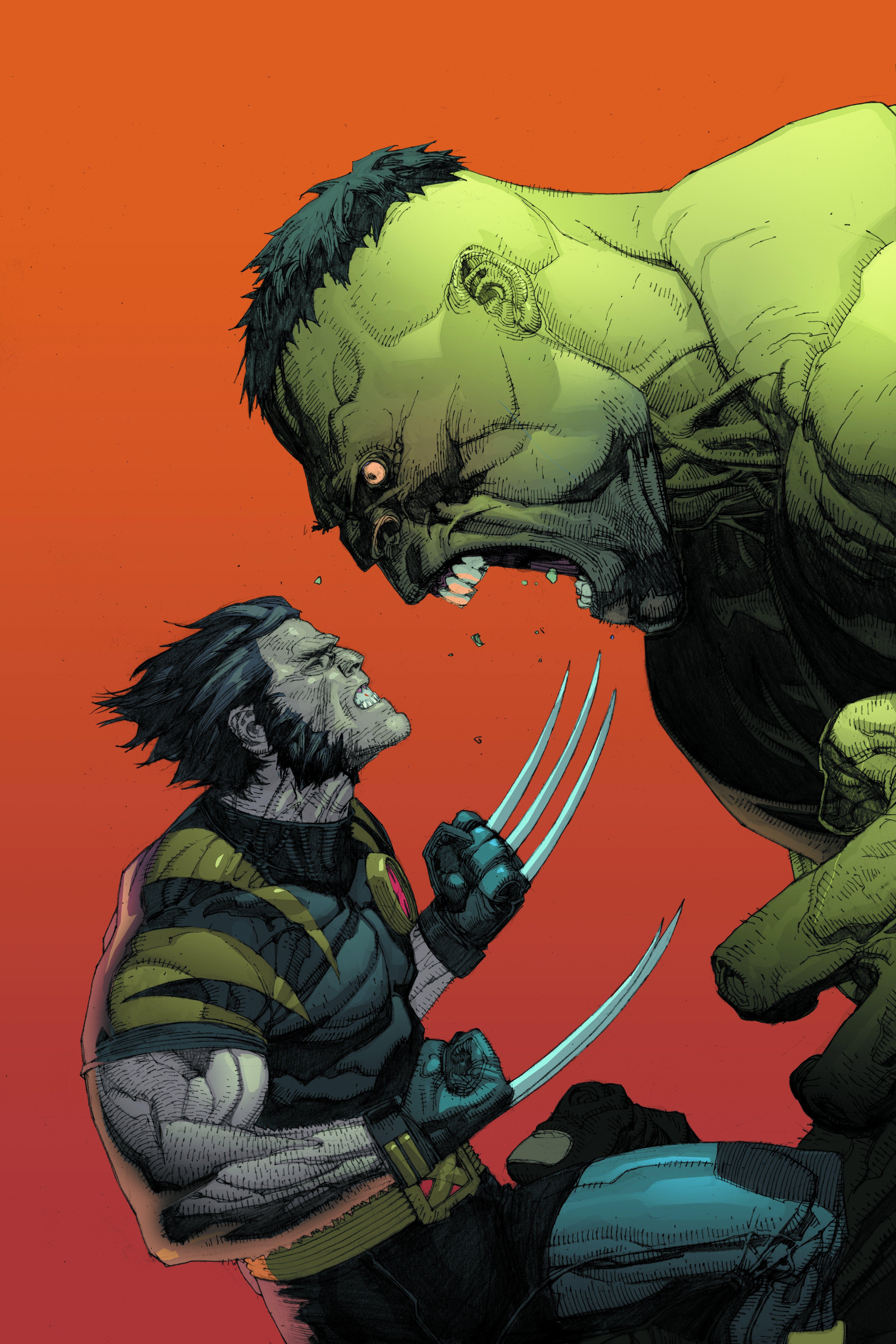 6000x9000 wolverine comics marvel comics hulk fan art wallpaper and background