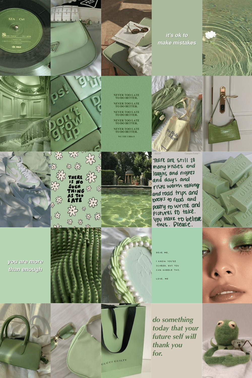 Page 11  Free and customizable sage green wallpaper templates