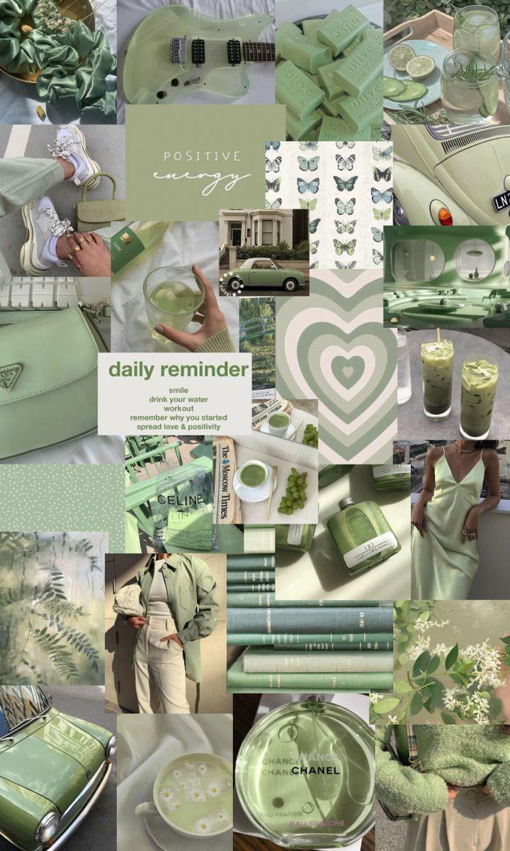 Sage Green Collage Wallpapers - Top Free Sage Green Collage Backgrounds ...