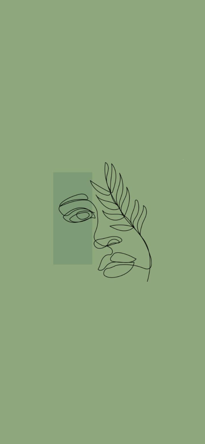 720x1560 Sage Green Aesthetic Wallpaper