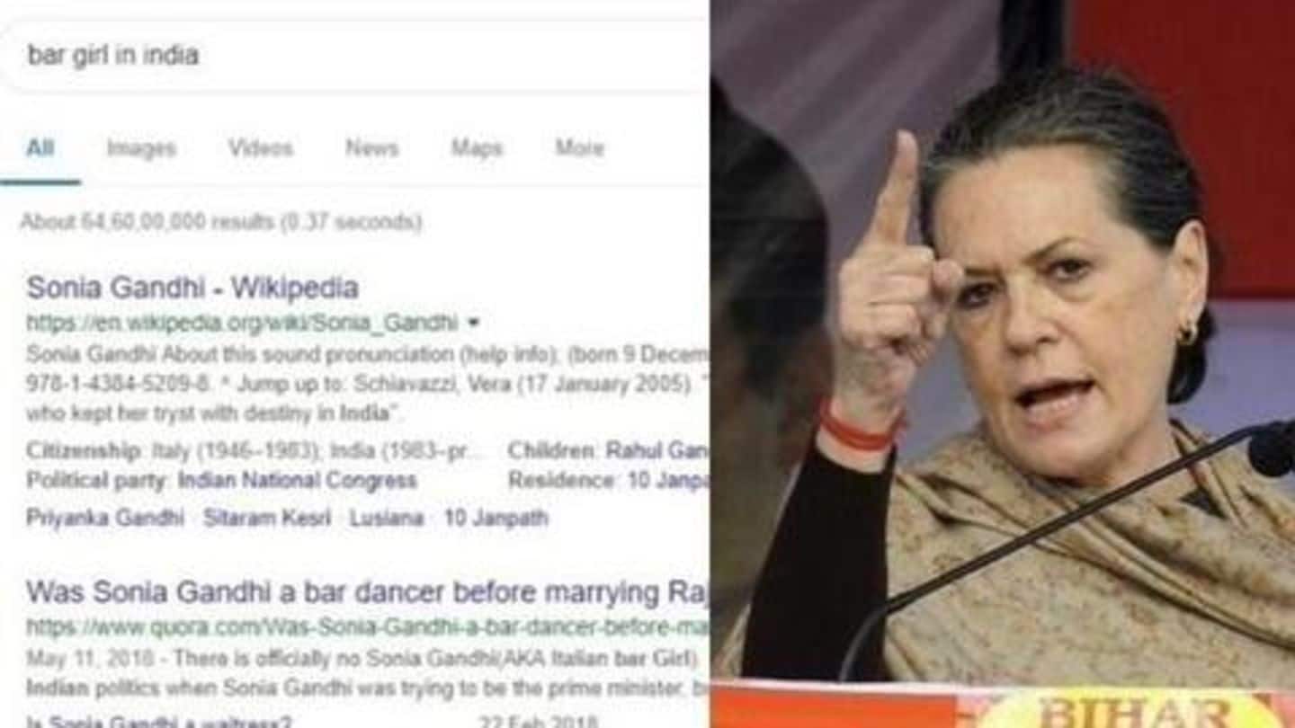1440x810 Google 'bar girl in India' and Sonia Gandhi's image appear