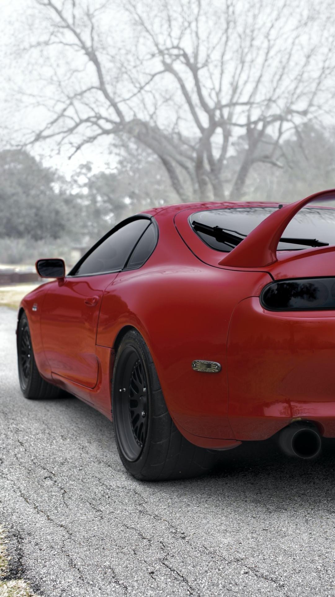 1080x1920 toyota supra wallpaper iphone, land vehicle, vehicle, car, red, automotive exterior