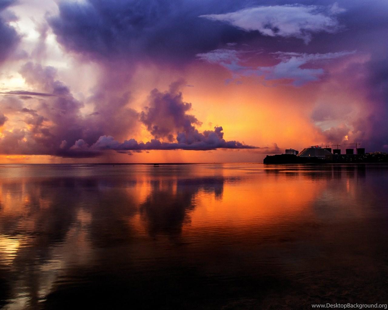 1280x1024 Landscape, Hd, Wallpaper, City, River, Mekong, Sunset, Photography Desktop Background