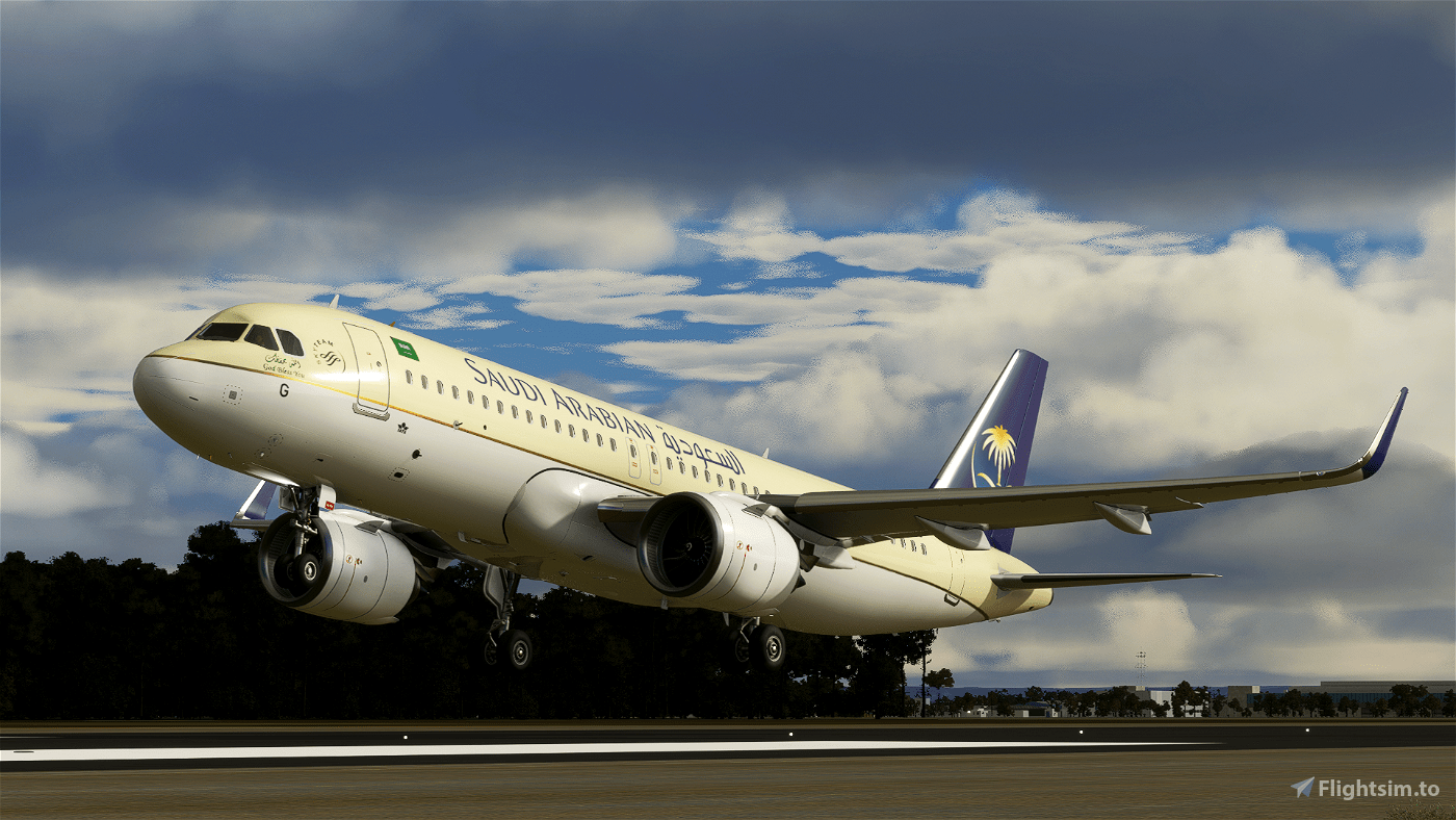 1400x788 4K Downscaled Saudi Arabian Airlines A320neo Microsoft Flight Simulator