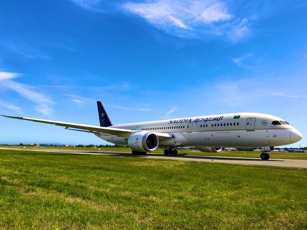 1024x768 Dublin Airport Saudia Boeing 787 9 Dreamliner Earlier. #avgeek #Dreamliner
