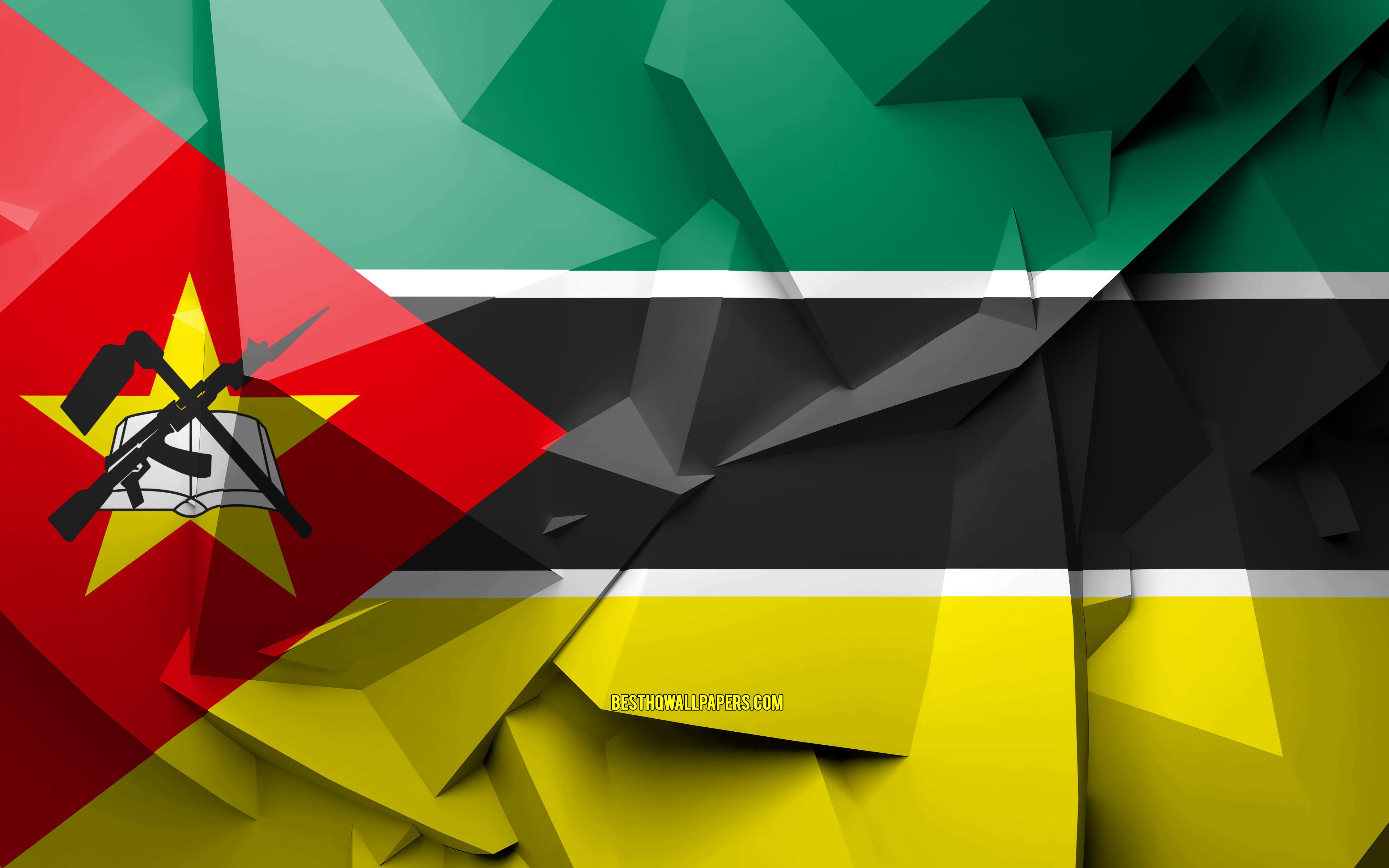 3840x2400 Download wallpaper 4k, Flag of Mozambique, geometric art, African countries, Mozambican flag, creative, Mozambique, Africa, Mozambique 3D flag, national symbols for desktop with resolution 3840x2400. High Quality HD picture wallpaper