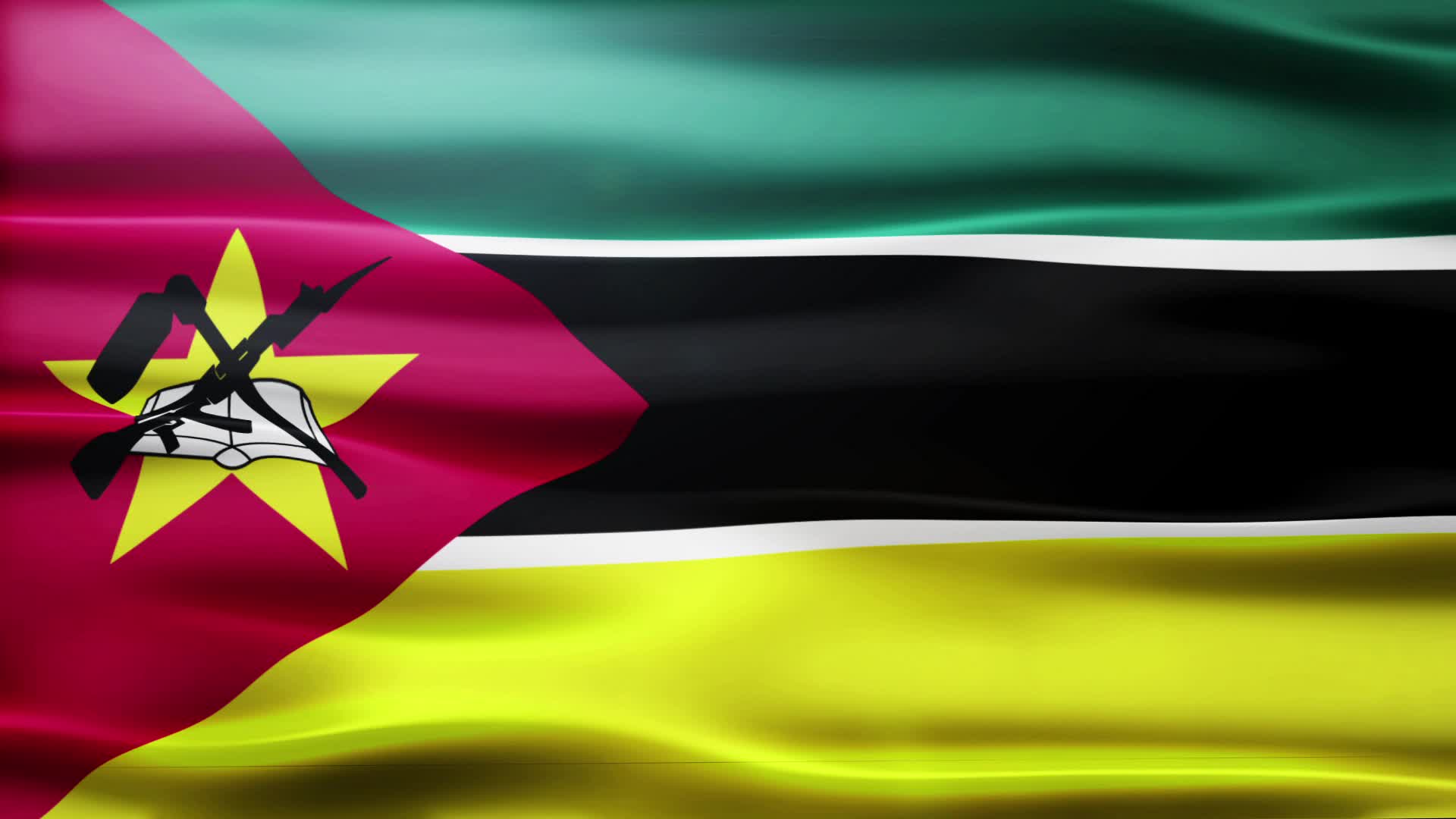 1920x1080 Mozambique Flag Loop