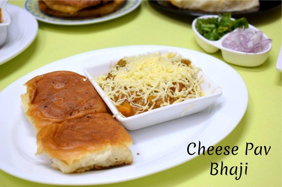 1160x773 Cheese Pav Bhaji. Mumbai Street Style Cheesy Pav Bhaji