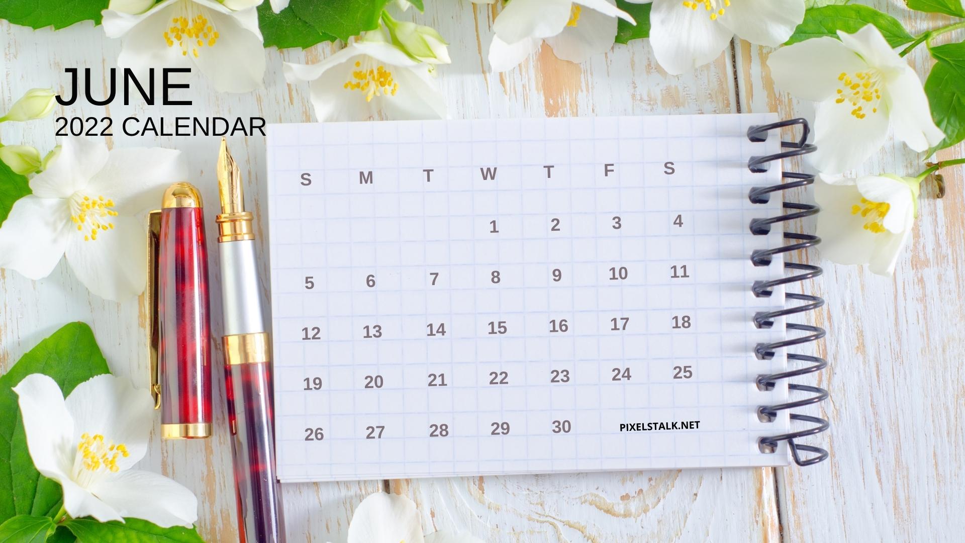 1920x1080 June 2022 Calendar Wallpaper HD