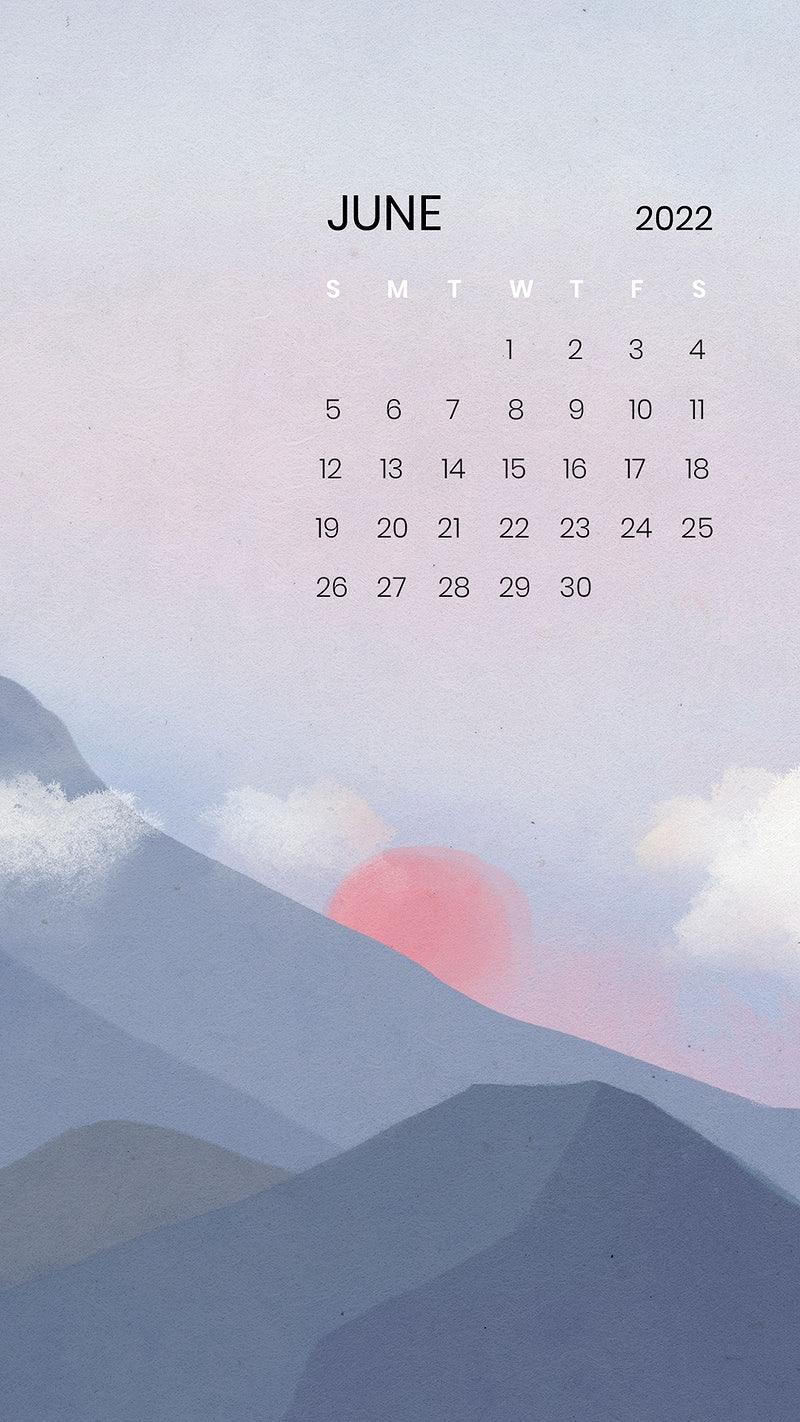 800x1422 Calendar HD June Image Wallpaper