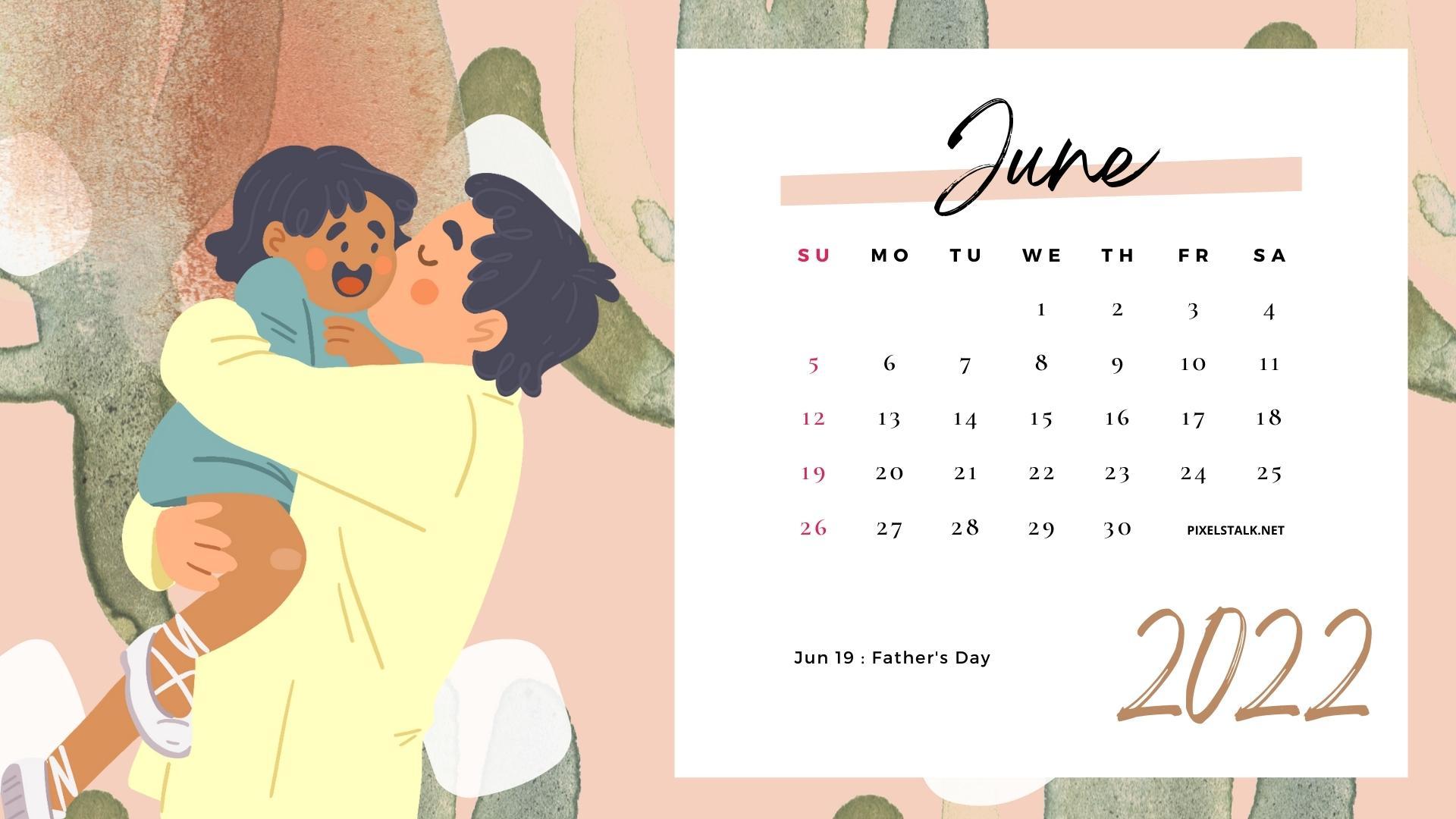 June 2022  Hello Summer Desktop Calendar Free June Wallpaper