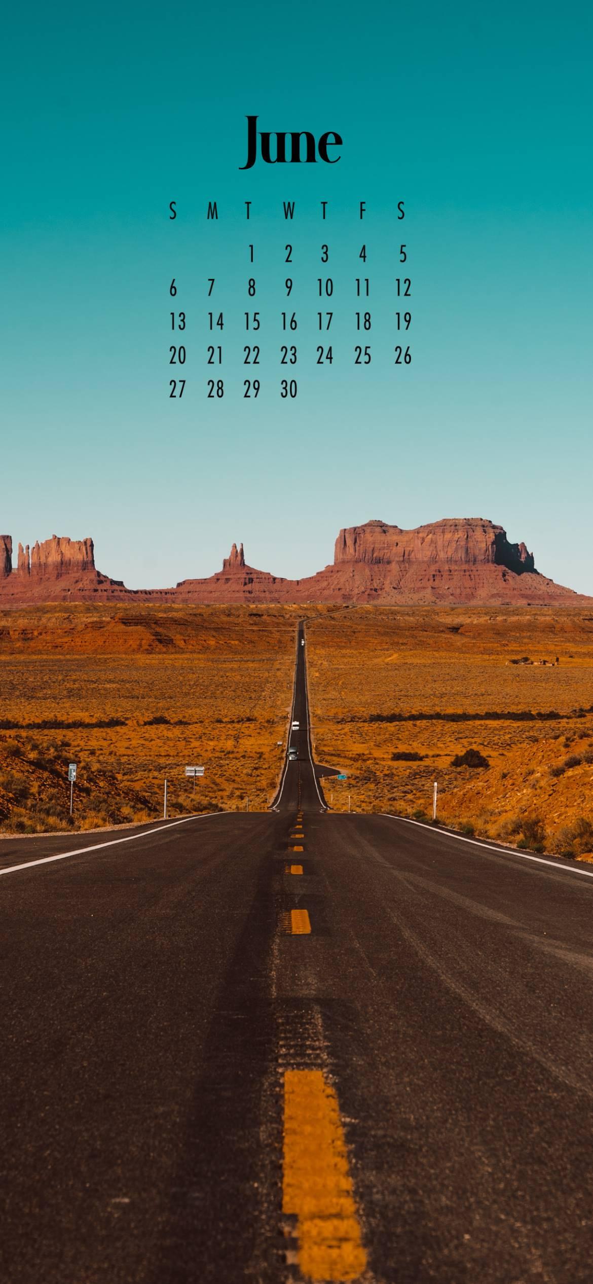 1170x2532 Free June 2022 Calendar Wallpaper