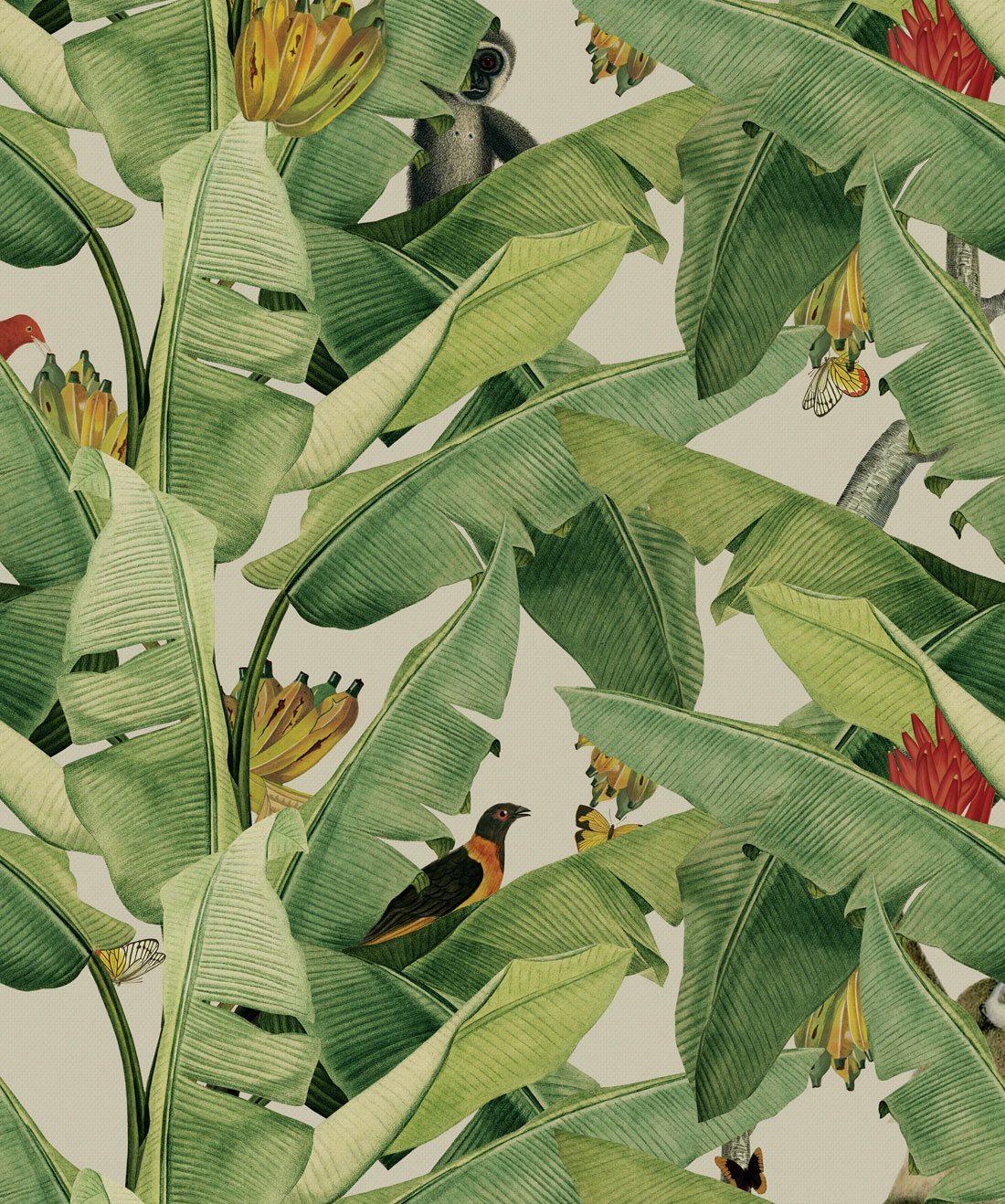 1100x1318 Jungle Fever, Banana Leaf Wallpaper, Tropical Design