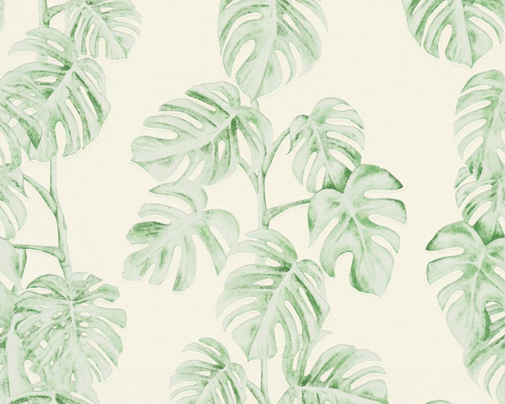 1000x800 A.S. Création Wallpaper «Jungle, Green, White» 372813