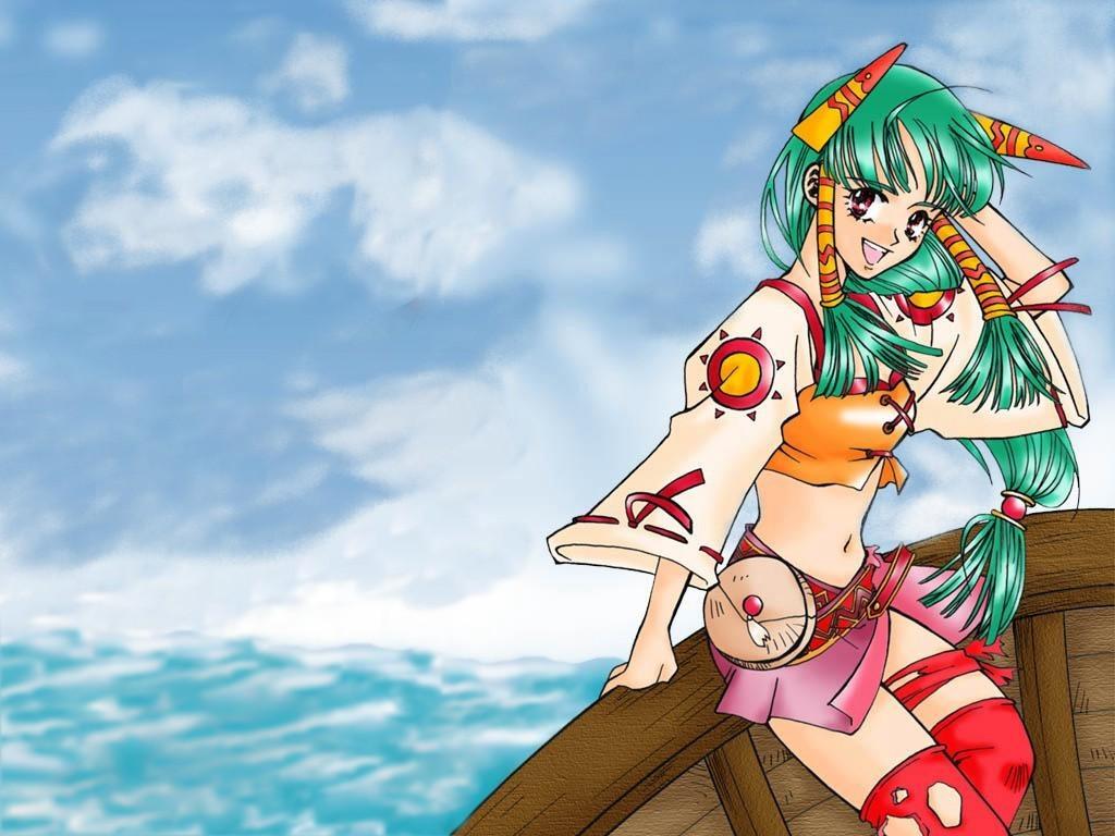 1024x768 Grandia Wallpaper: On the Boat