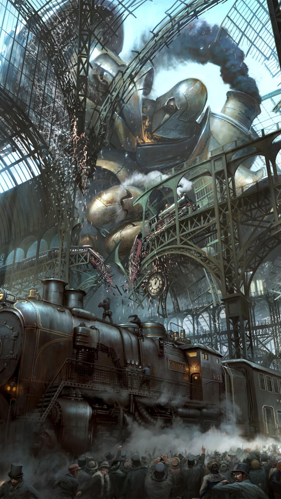 1080x1920 Free download Steampunk Train Station Titan Android Wallpaper download [1080x1920] for your Desktop, Mobile & Tablet. Explore Steampunk Wallpaper for Android. Best Phone Wallpaper, Android Wallpaper HD, Wallpaper for Phones
