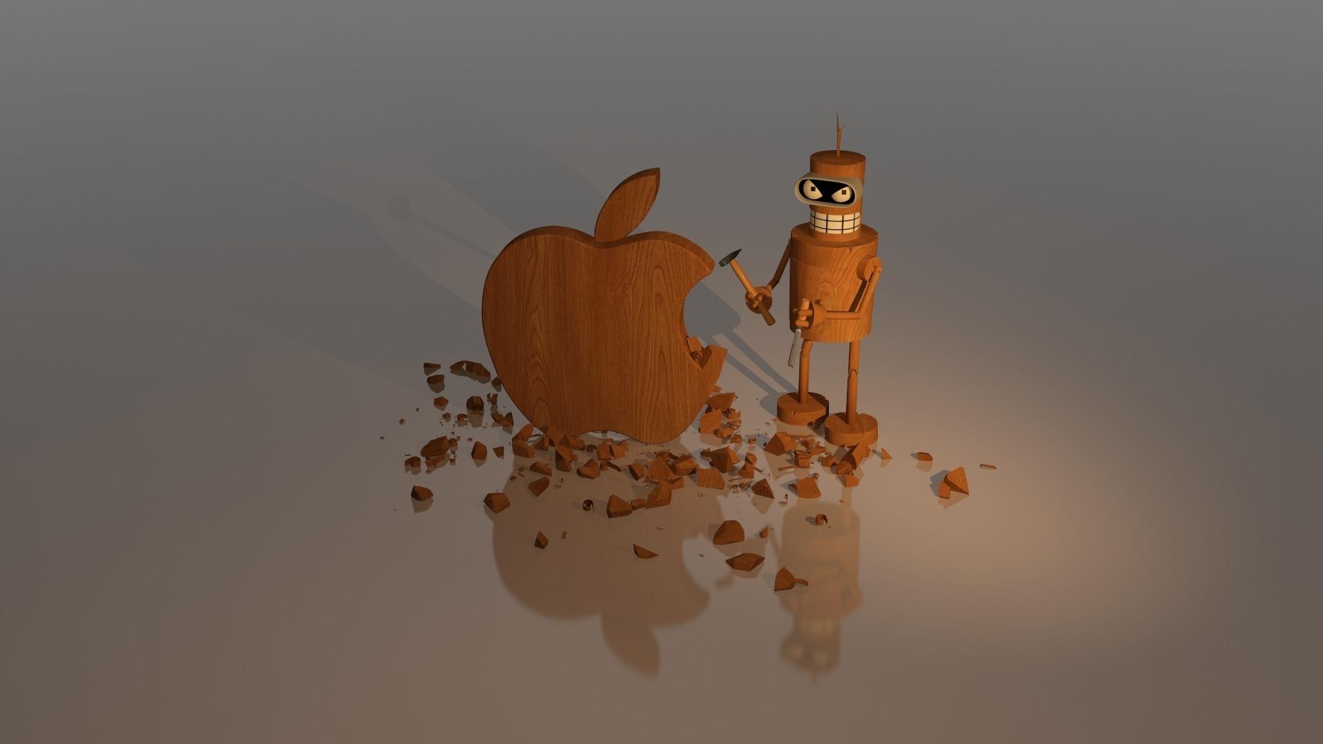 1920x1080 Wooden Apple
