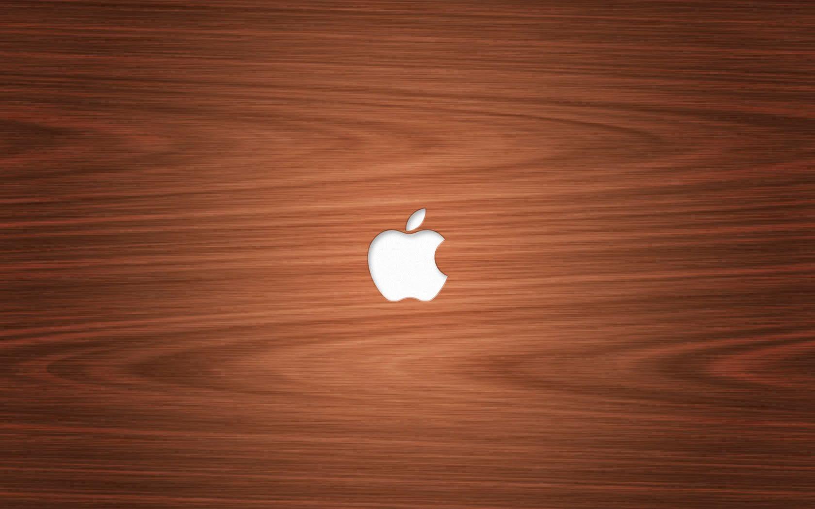 1680x1050 Computer World: Collection of HD apple logo wallpaper on wood