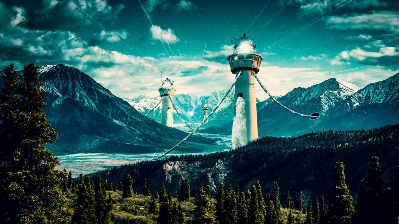 1280x720 Surreal Landscape K Wallpaper 3D Models. Free