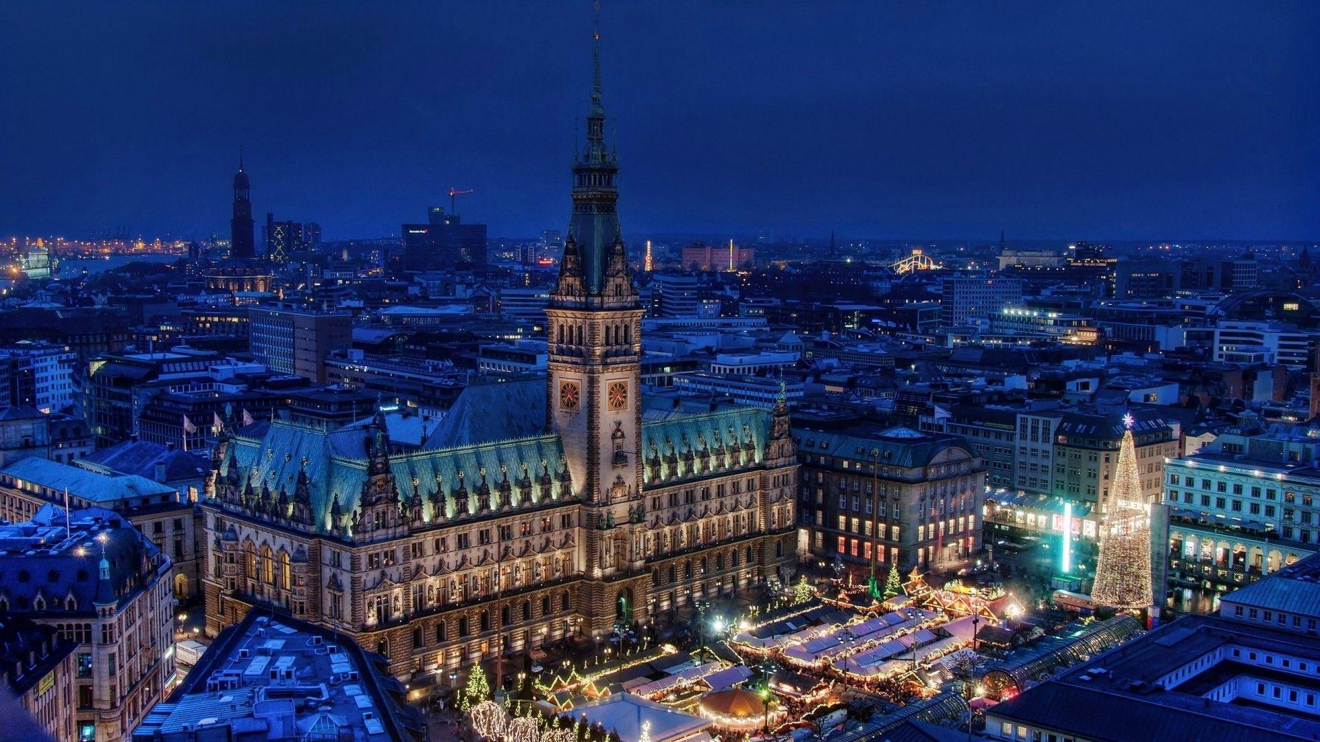 1920x1080 cityscape, #architecture, #tower, #old building, #Germany, #Hamburg
