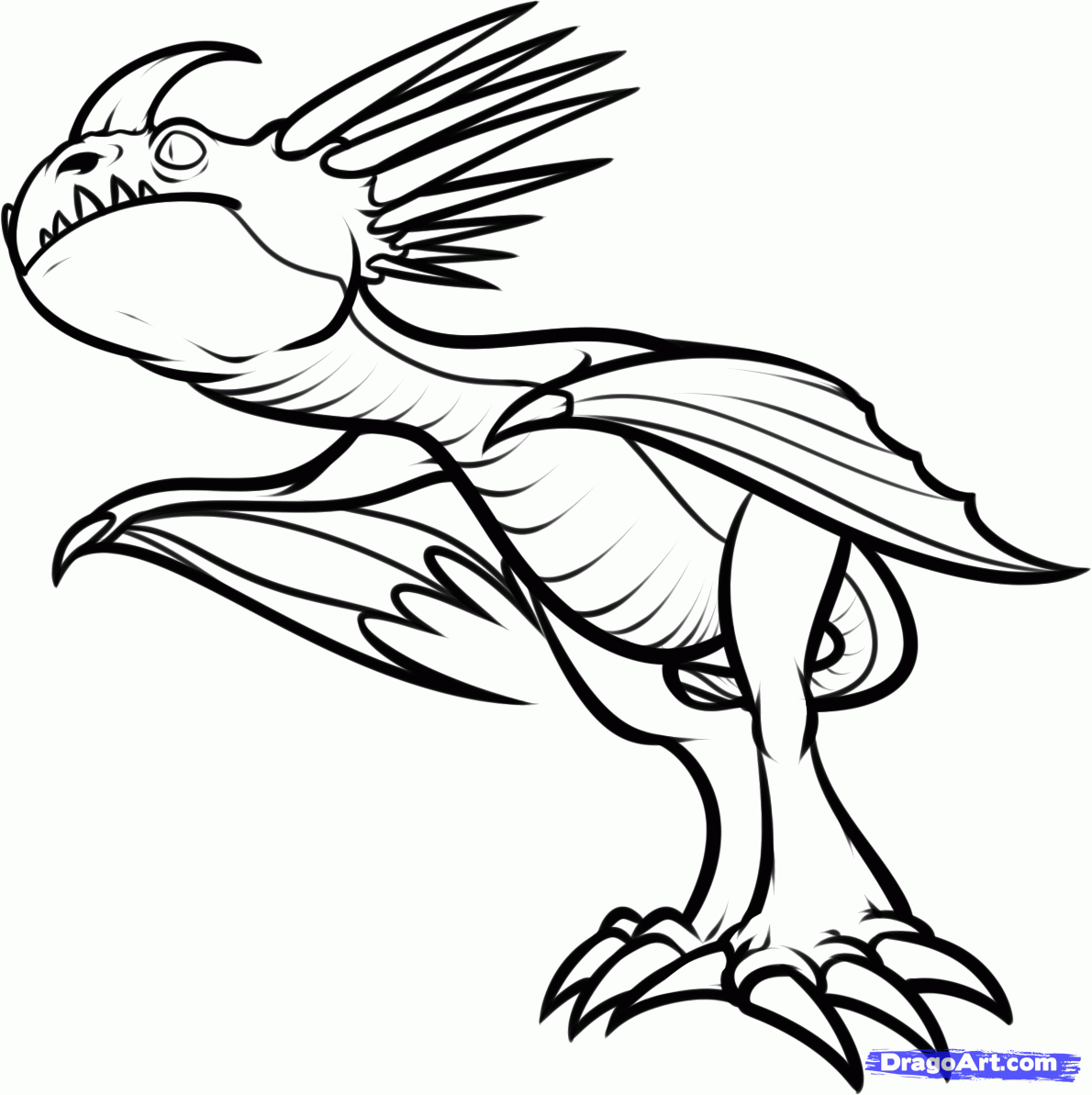 1190x1193 train your dragon deadly nadder coloring pages