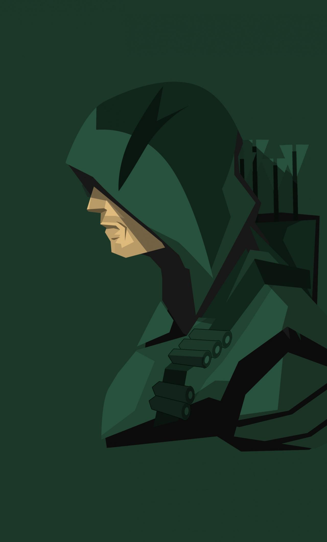 1280x2120 Download Minimal, Green Arrow wallpaper, 1280x iPhone 6 Plus