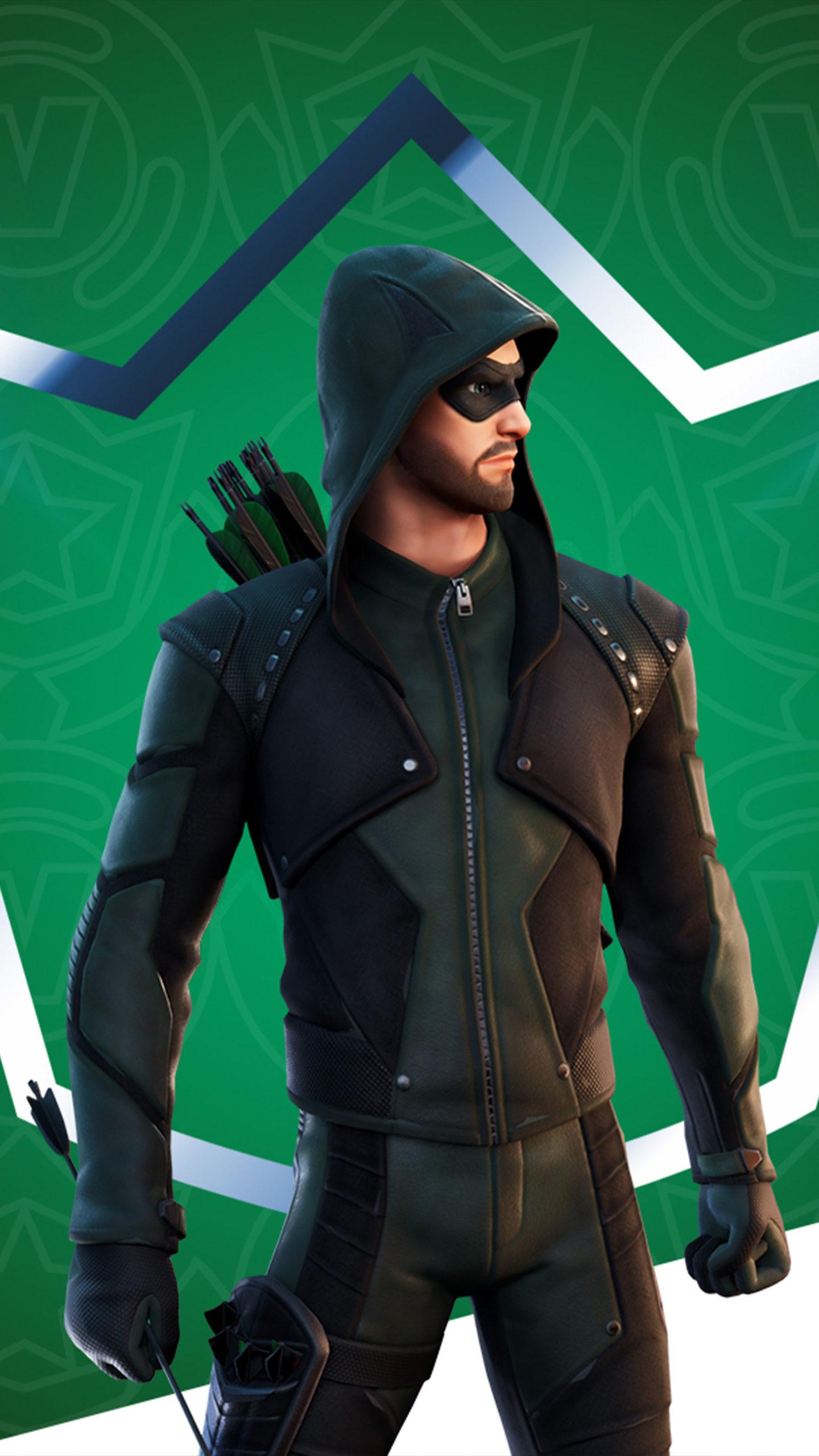 1440x2560 Green Arrow Fortnite 4K Ultra HD Mobile Wallpaper
