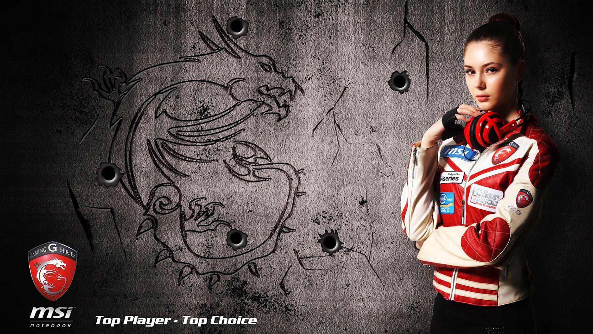 1920x1080 Gamer Girl Logo Wallpaper