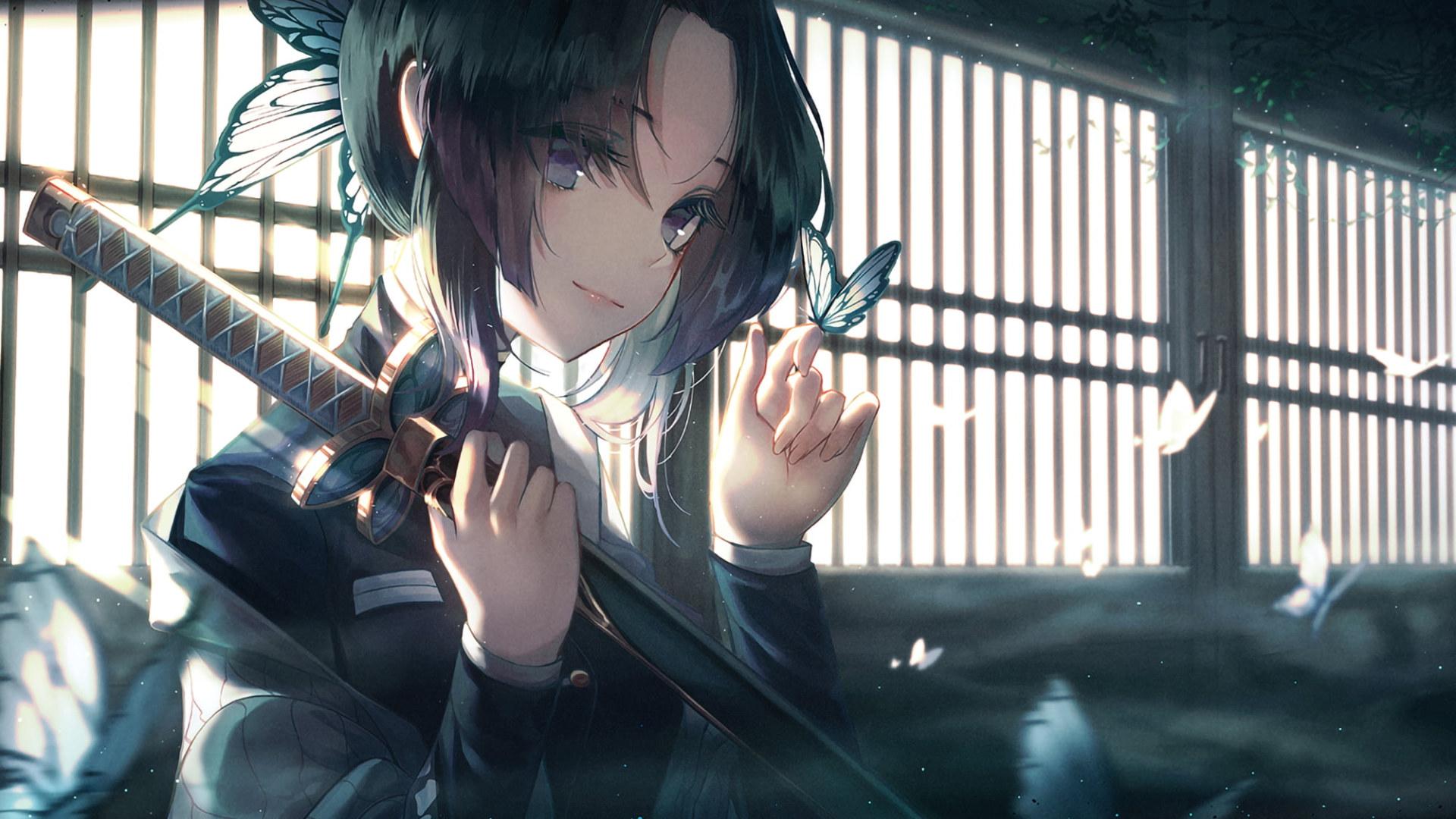 1920x1080 Wallpaper Anime, Demon Slayer Kimetsu No Yaiba, Shinobu • Wallpaper For You