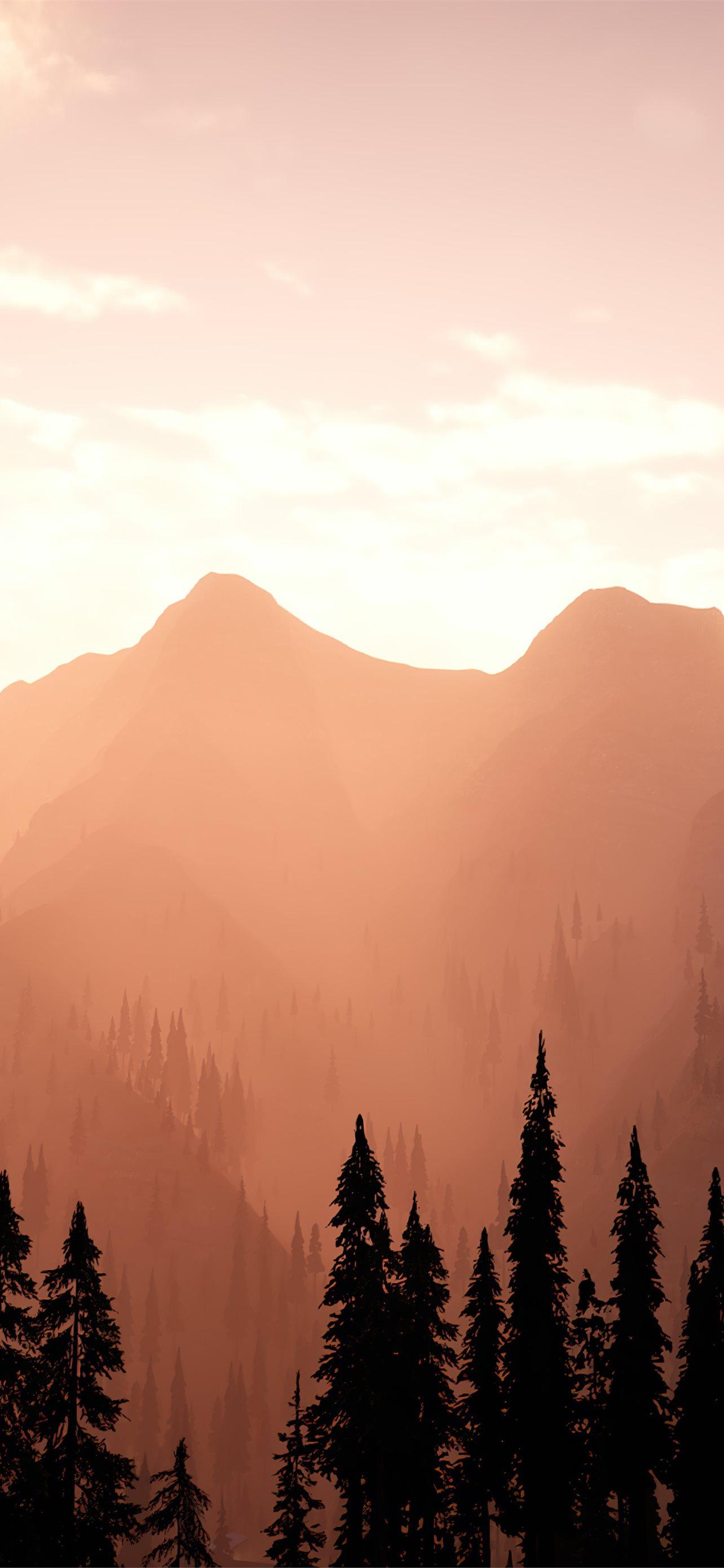 1284x2778 far cry 5 sunset mountains iPhone Wallpaper Free Download