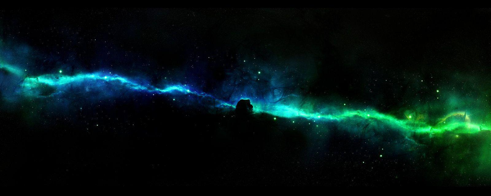 1600x640 Radiance by =ApocalypticArt4 Digital Art / Paintings & Airbrushing / Space Art CL. Wallpaper space, Laptop wallpaper desktop wallpaper, Outer space wallpaper